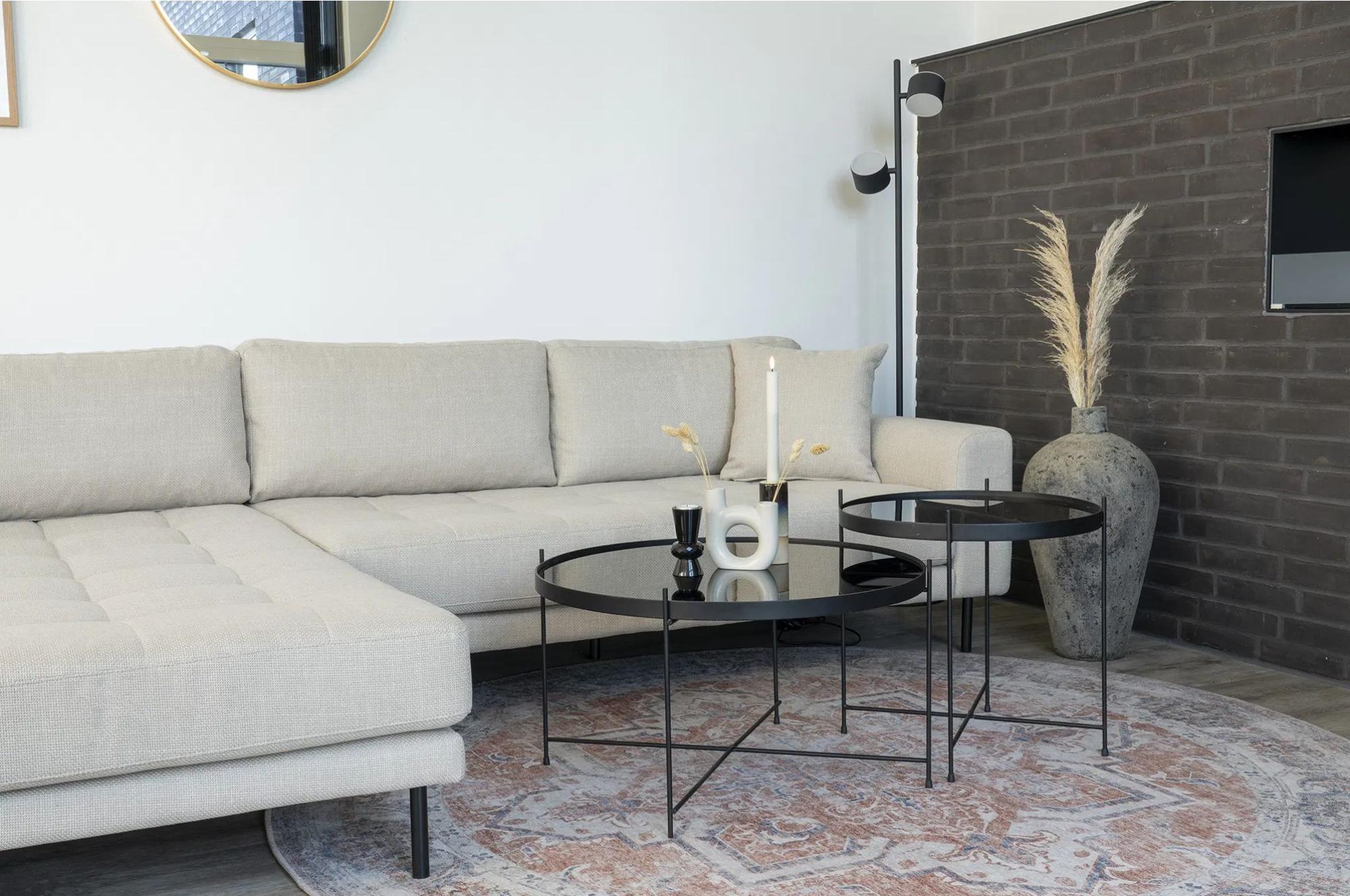 Product photograph of Sagamore Orange And Blue Round Rug - 200cm X 200cm from Choice Furniture Superstore.