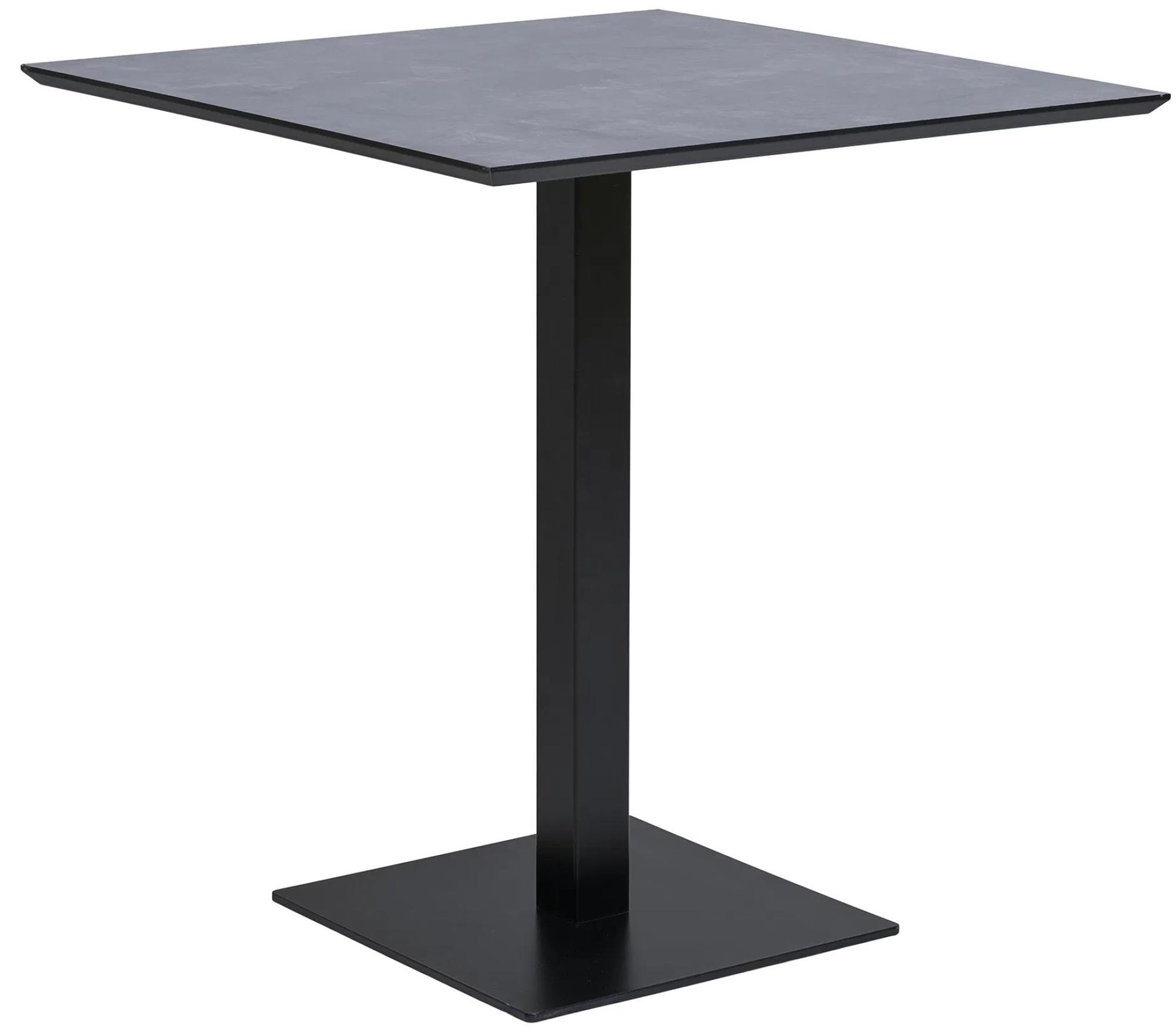 Product photograph of Fords Black Melamine Stone Square Cafe Table from Choice Furniture Superstore.