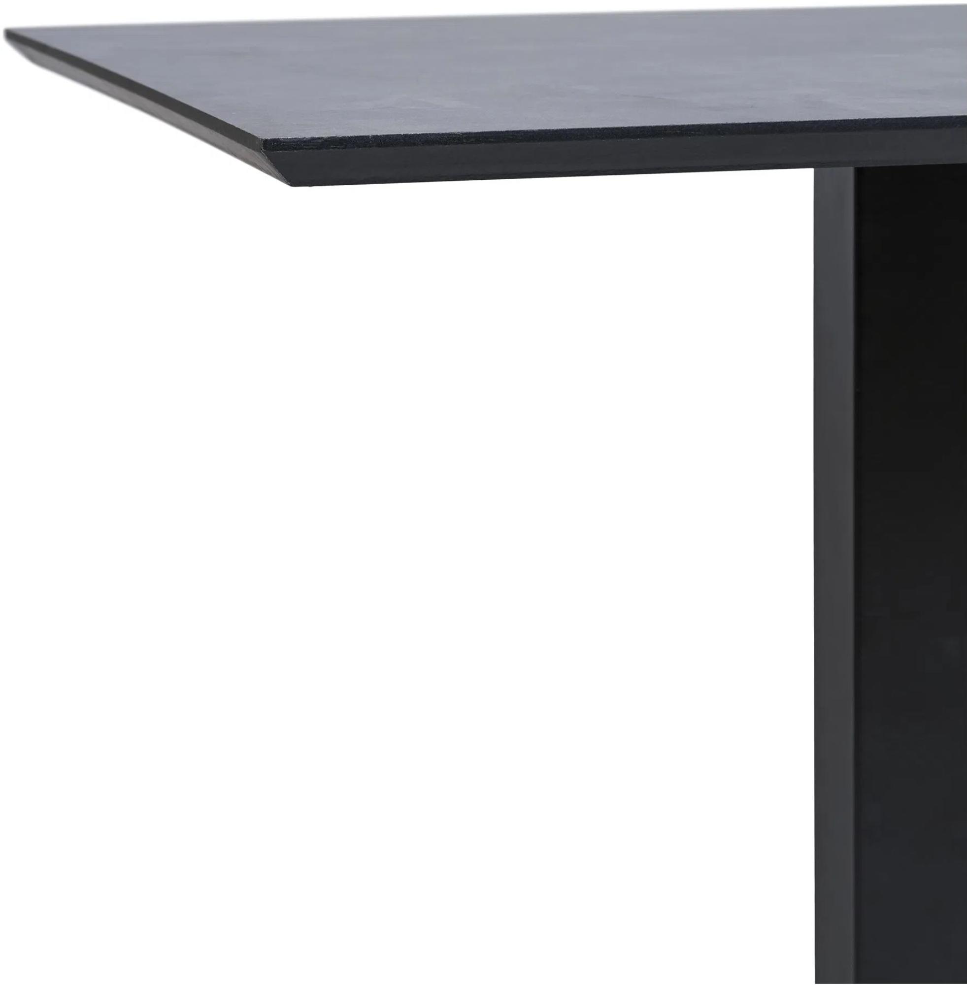 Product photograph of Fords Black Melamine Stone Square Cafe Table from Choice Furniture Superstore.