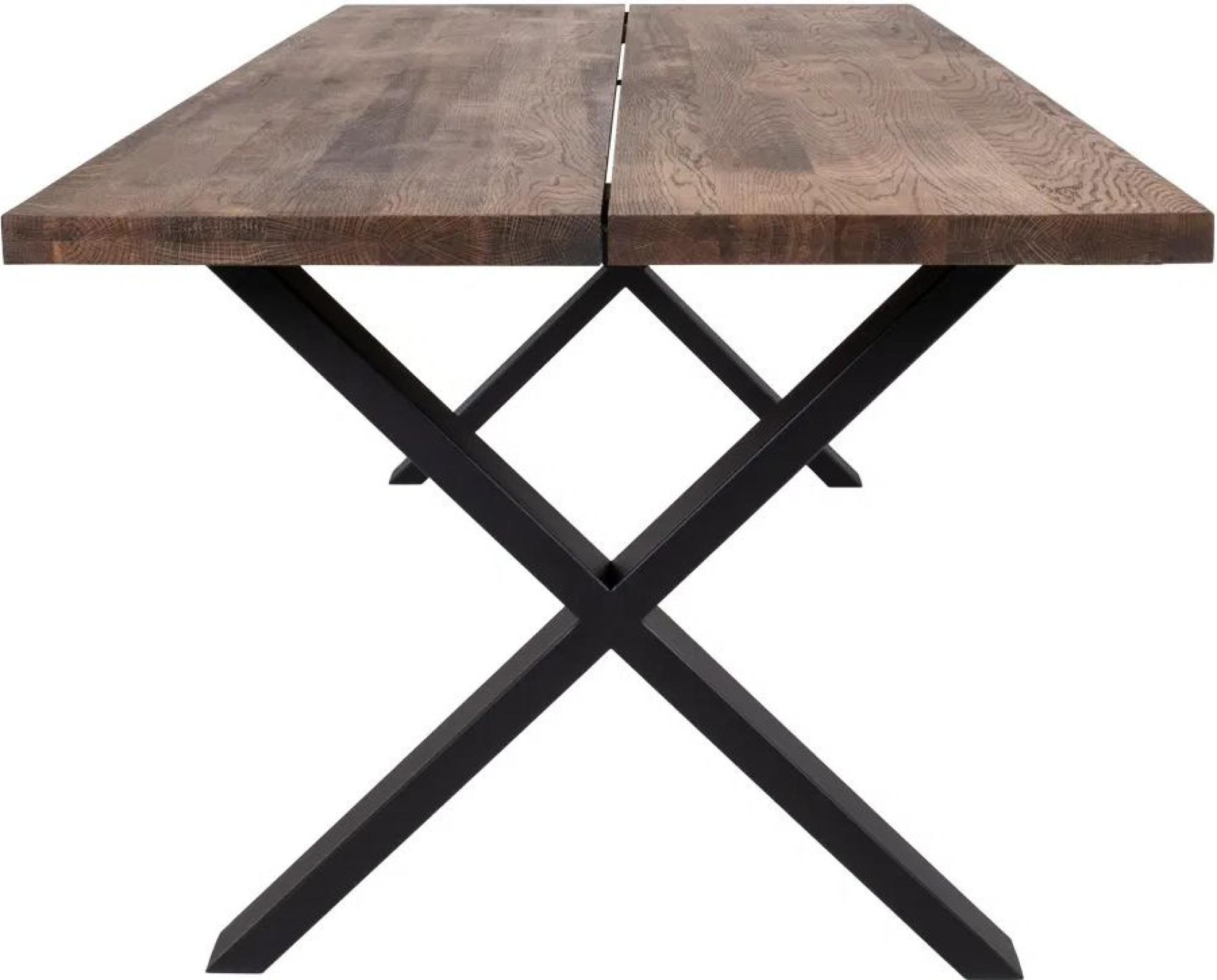 Product photograph of Essington Smoked Oiled Oak 6 Seater Dining Table from Choice Furniture Superstore.