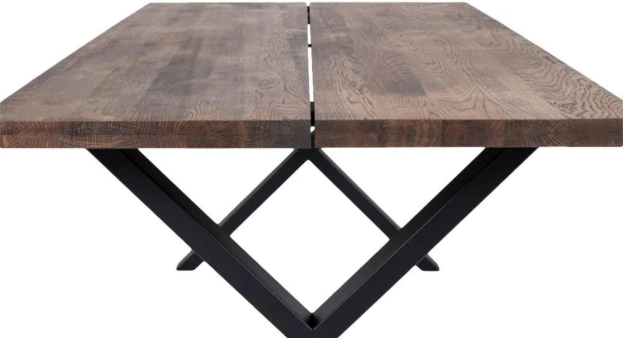 Product photograph of Essington Smoked Oiled Oak 6 Seater Dining Table from Choice Furniture Superstore.