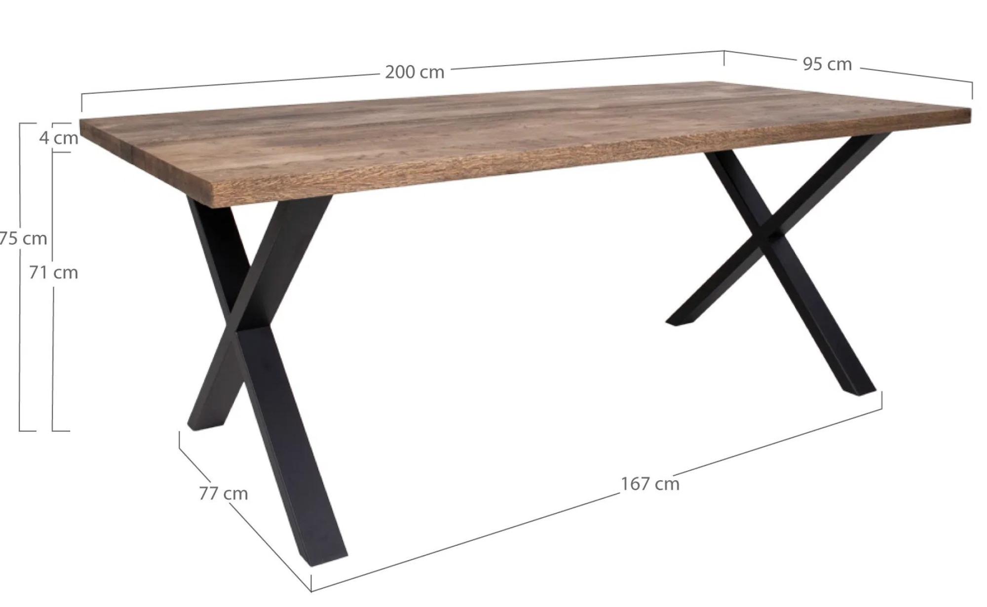 Product photograph of Essington Smoked Oiled Oak 6 Seater Dining Table from Choice Furniture Superstore.