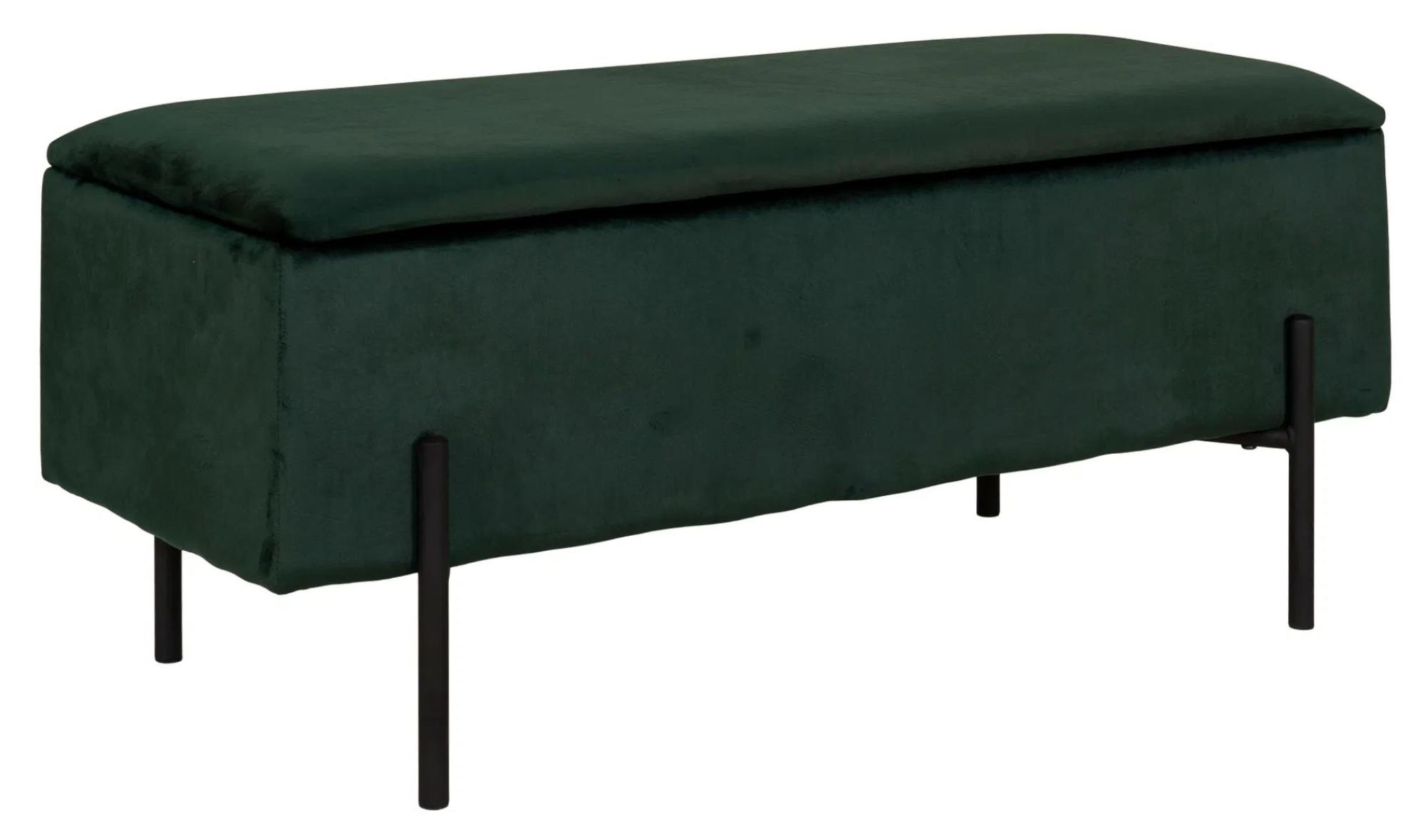 Product photograph of Watford Green Velvet Fabric Bench from Choice Furniture Superstore.