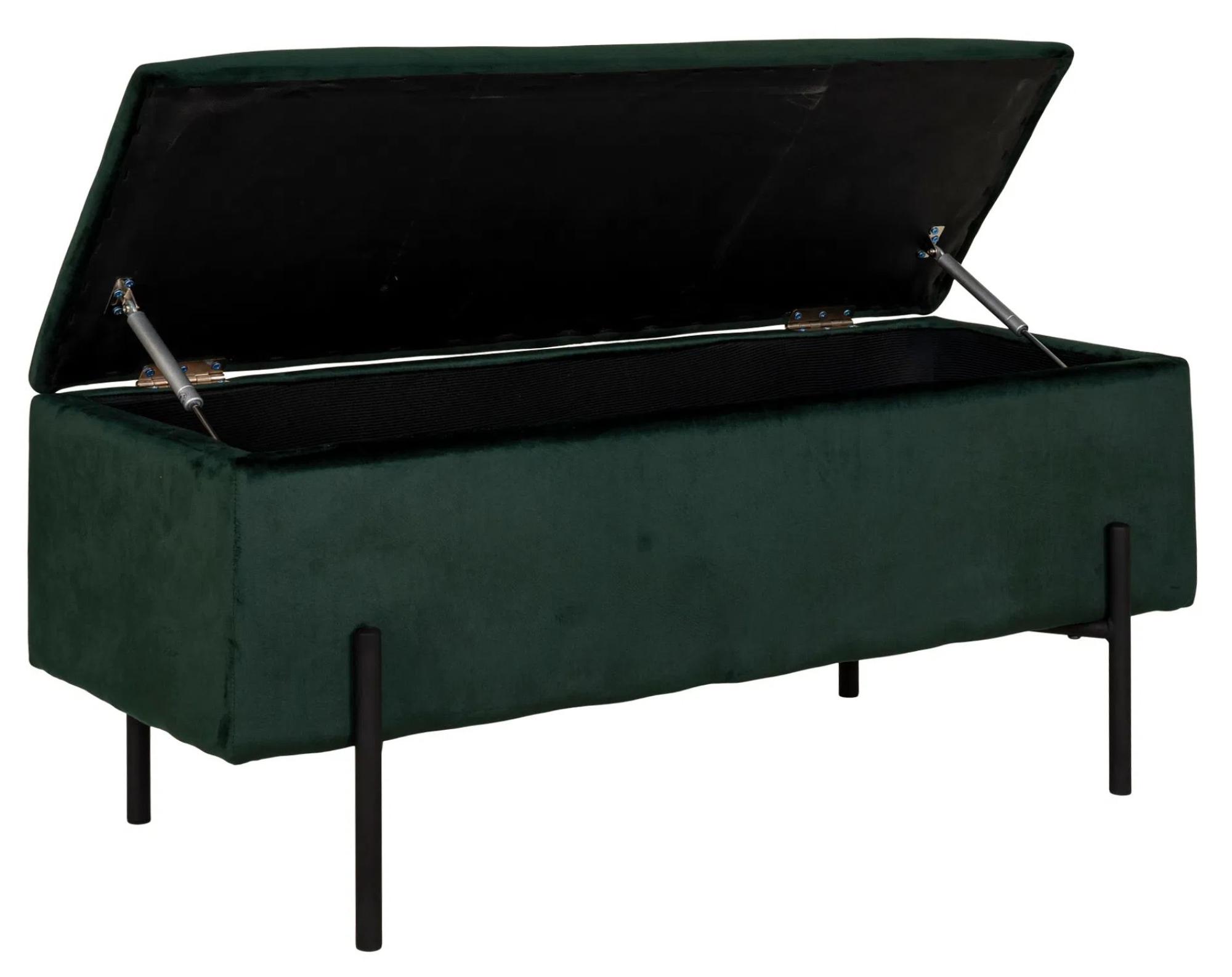 Product photograph of Watford Green Velvet Fabric Bench from Choice Furniture Superstore.