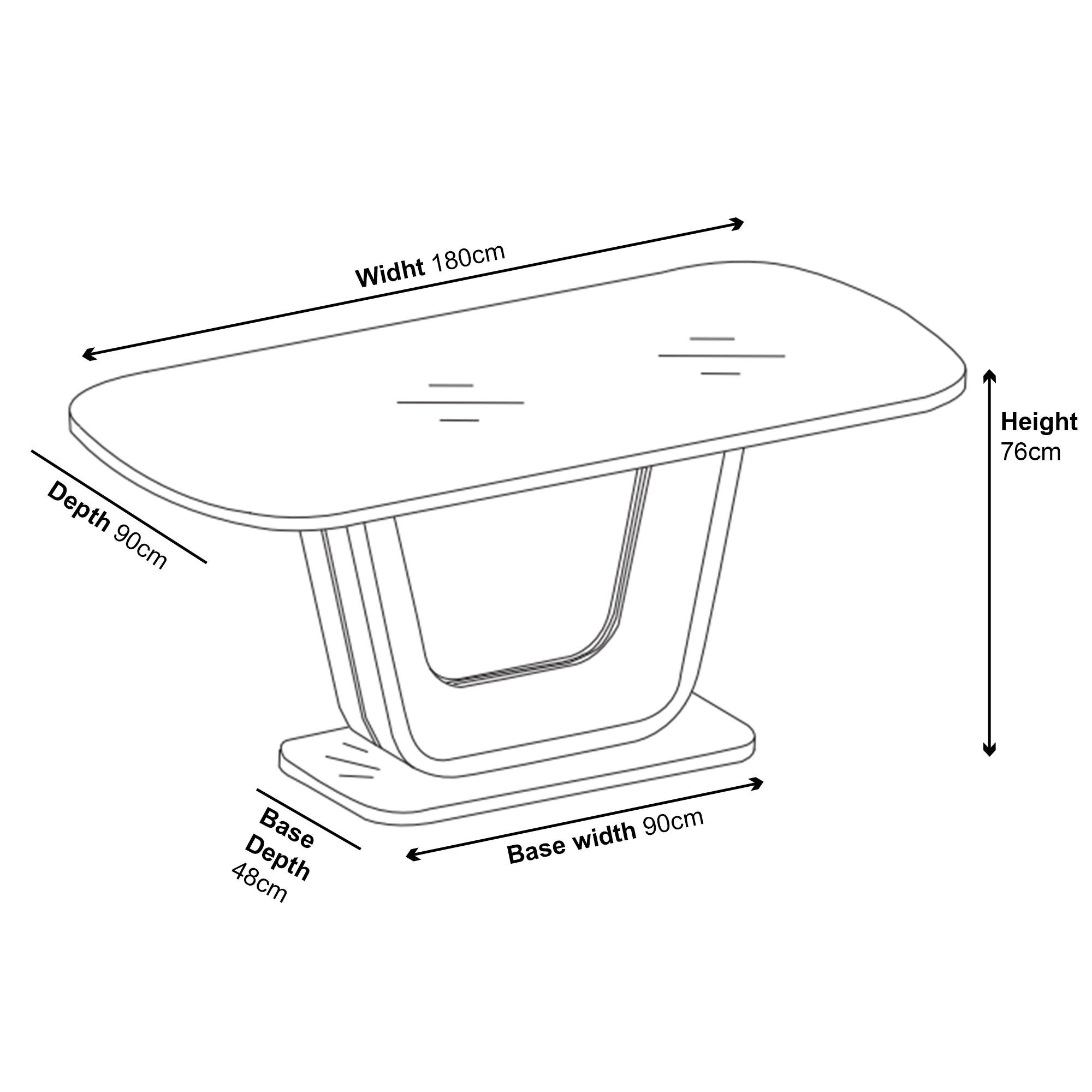 Product photograph of Athos White Gloss 6 Seater Dining Table With Glass Top from Choice Furniture Superstore.