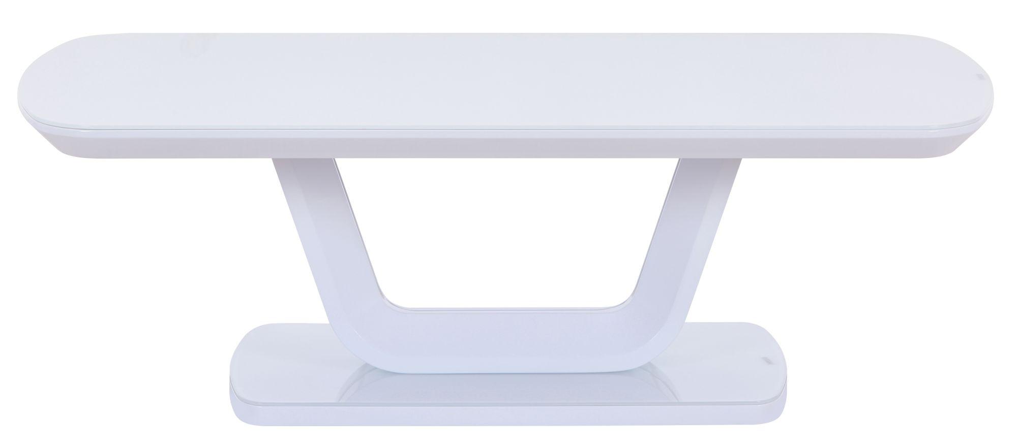 Product photograph of Athos White Gloss Coffee Table With Glass Top from Choice Furniture Superstore.