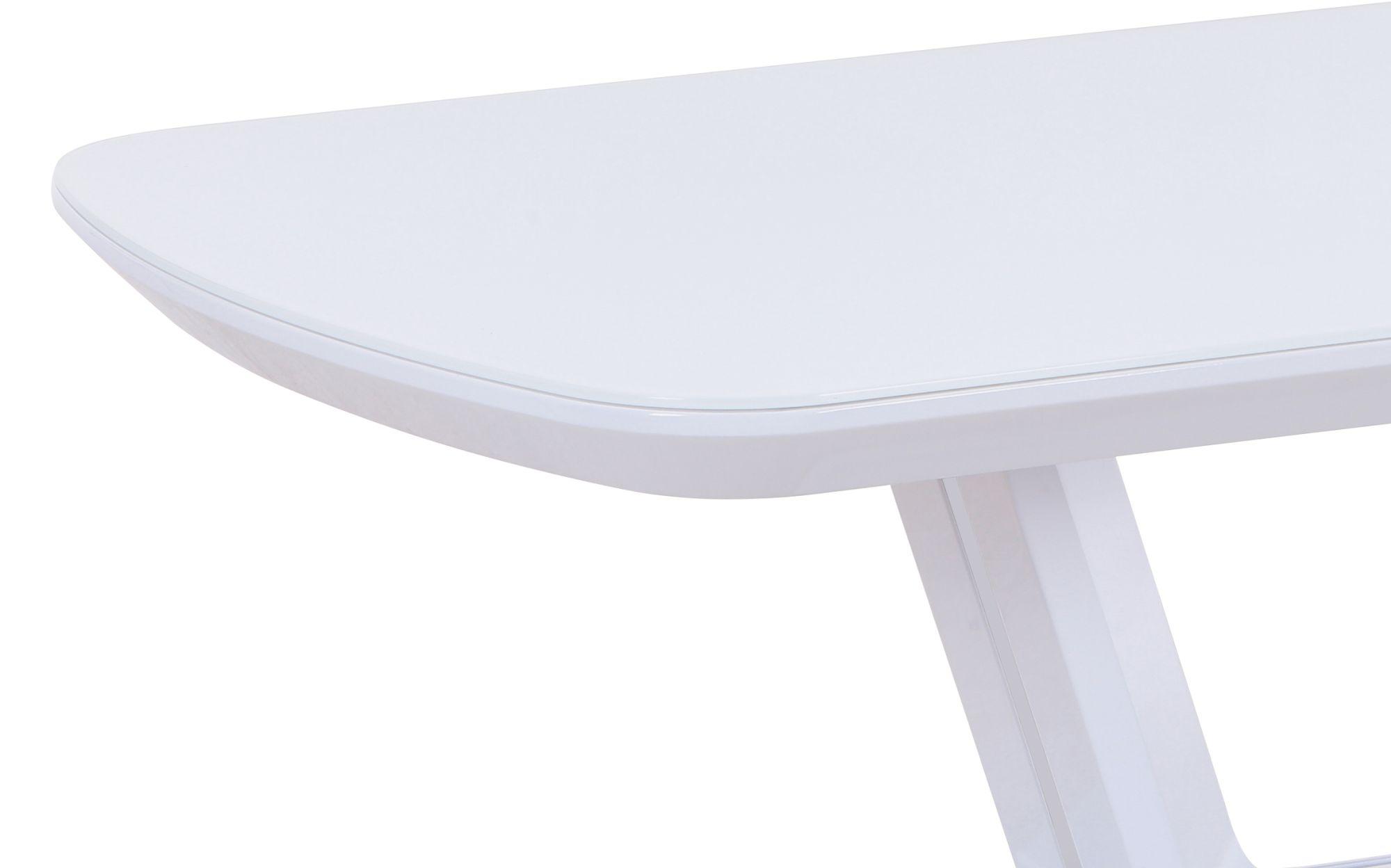 Product photograph of Athos White Gloss Coffee Table With Glass Top from Choice Furniture Superstore.