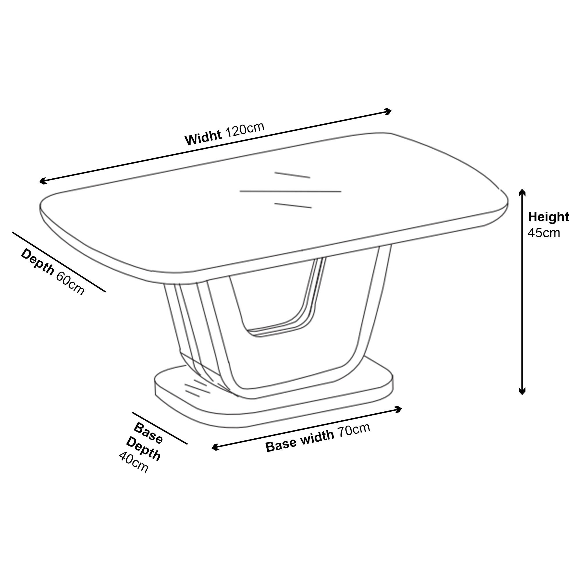 Product photograph of Athos White Gloss Coffee Table With Glass Top from Choice Furniture Superstore.