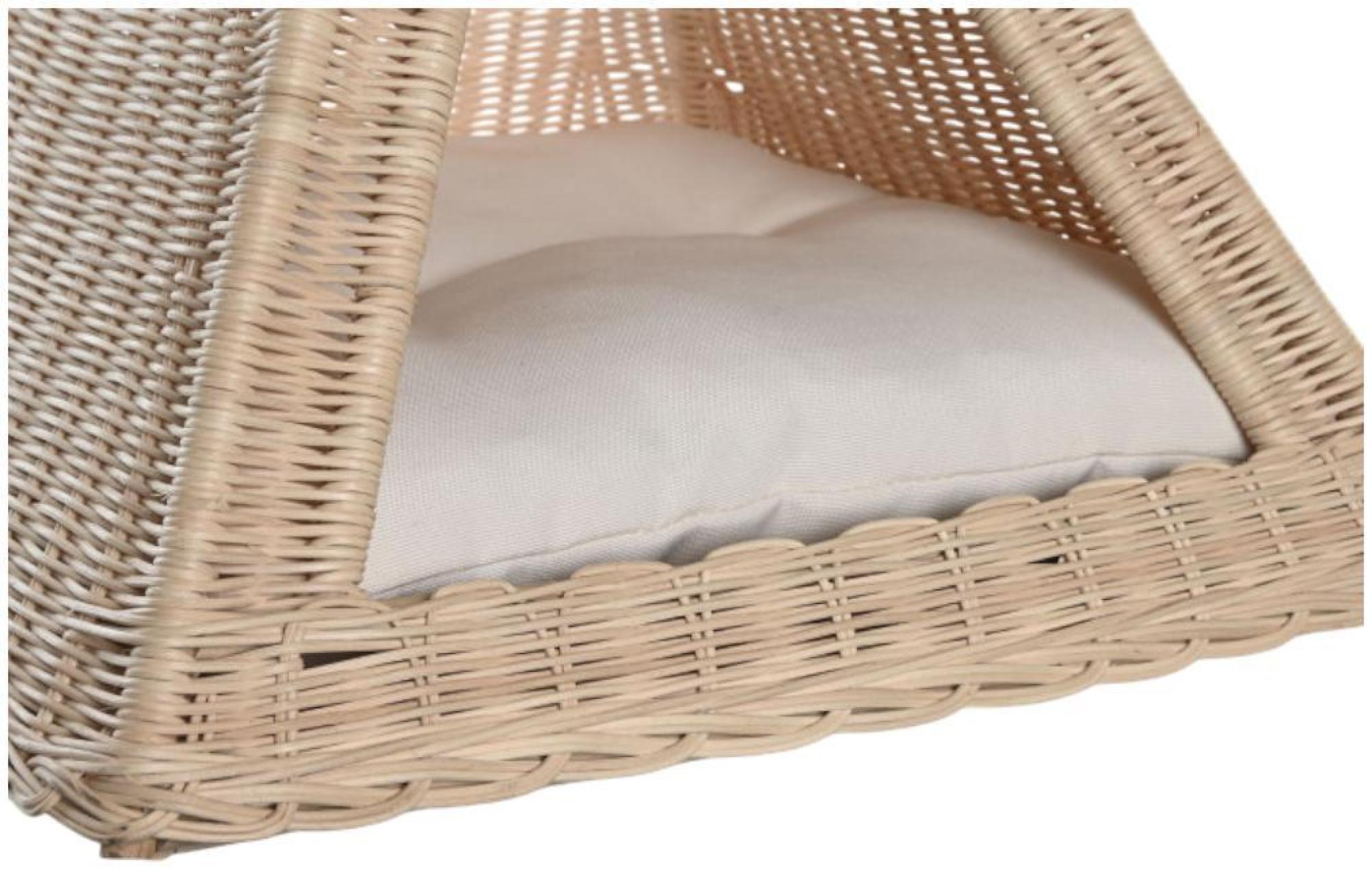 Product photograph of Amalfi Natural Rattan Pet Bed - 45cm X 45cm from Choice Furniture Superstore.