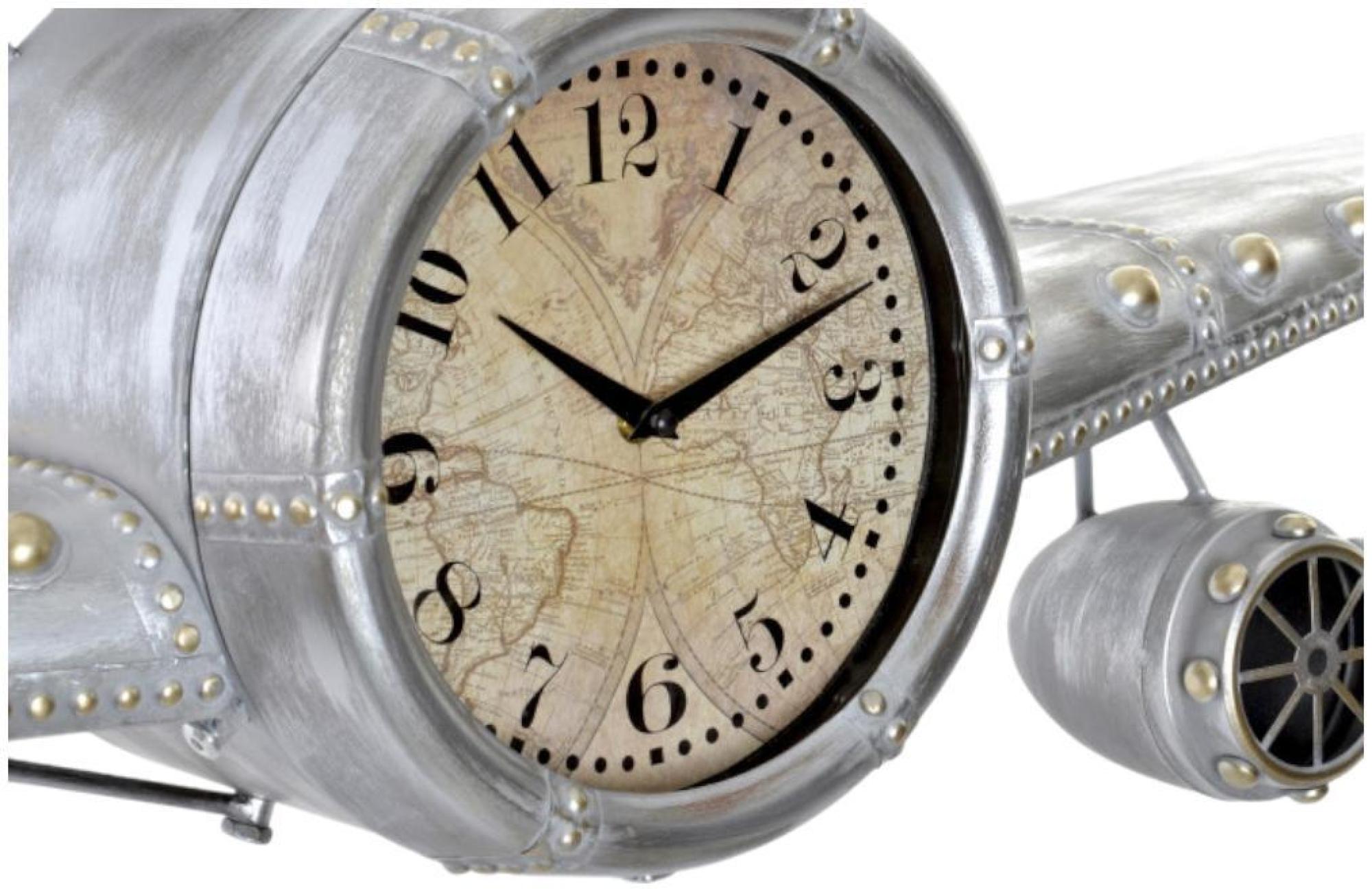 Product photograph of Ballia Silver Metal Wall Clock - 141cm X 47cm from Choice Furniture Superstore.