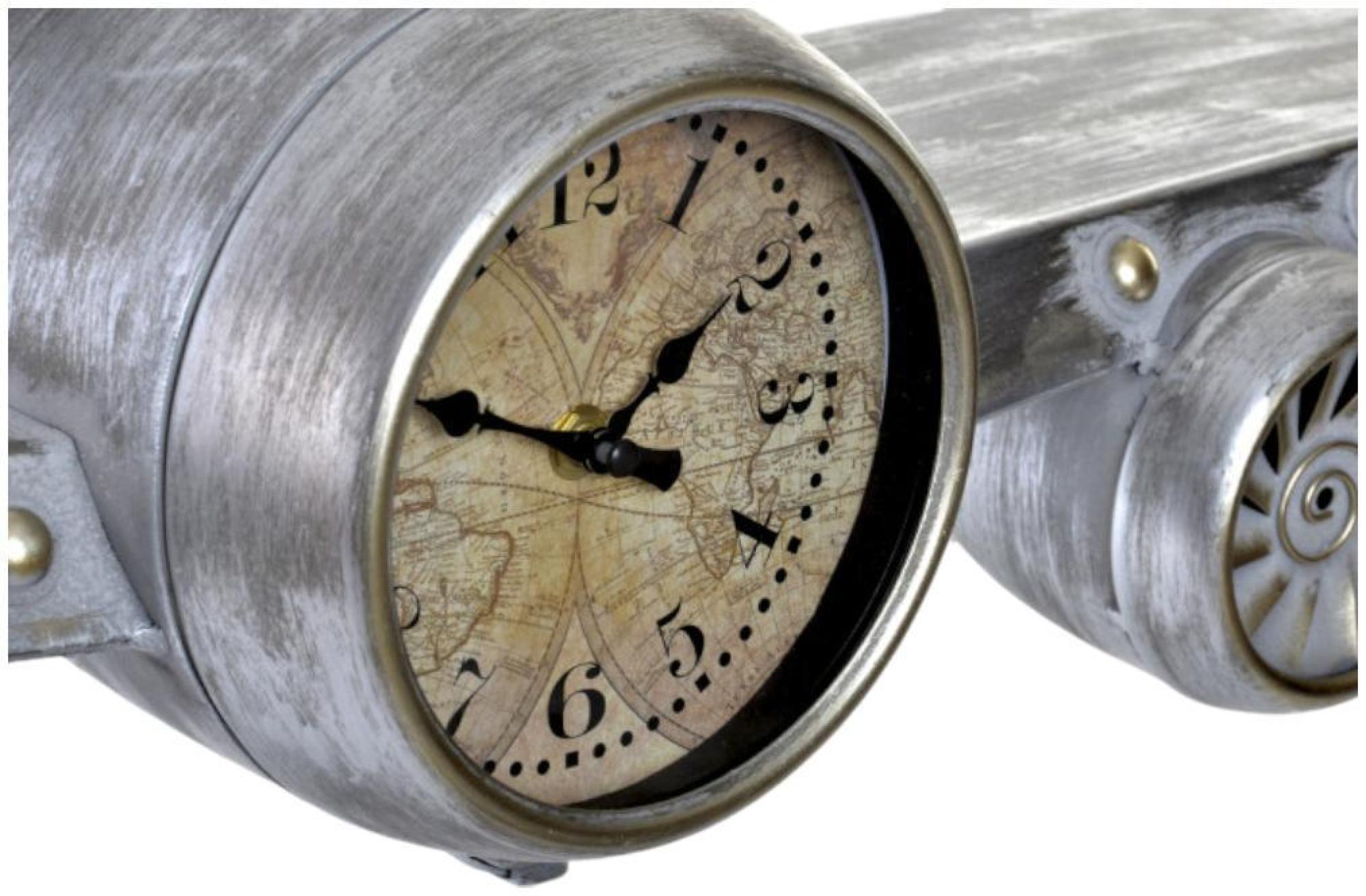 Product photograph of Ballia Silver Metal Wall Clock - 102cm X 26cm from Choice Furniture Superstore.