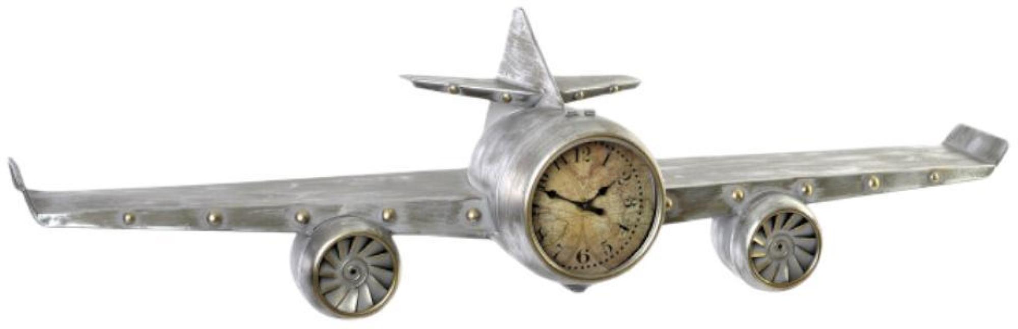 Product photograph of Ballia Silver Metal Wall Clock - 102cm X 26cm from Choice Furniture Superstore.