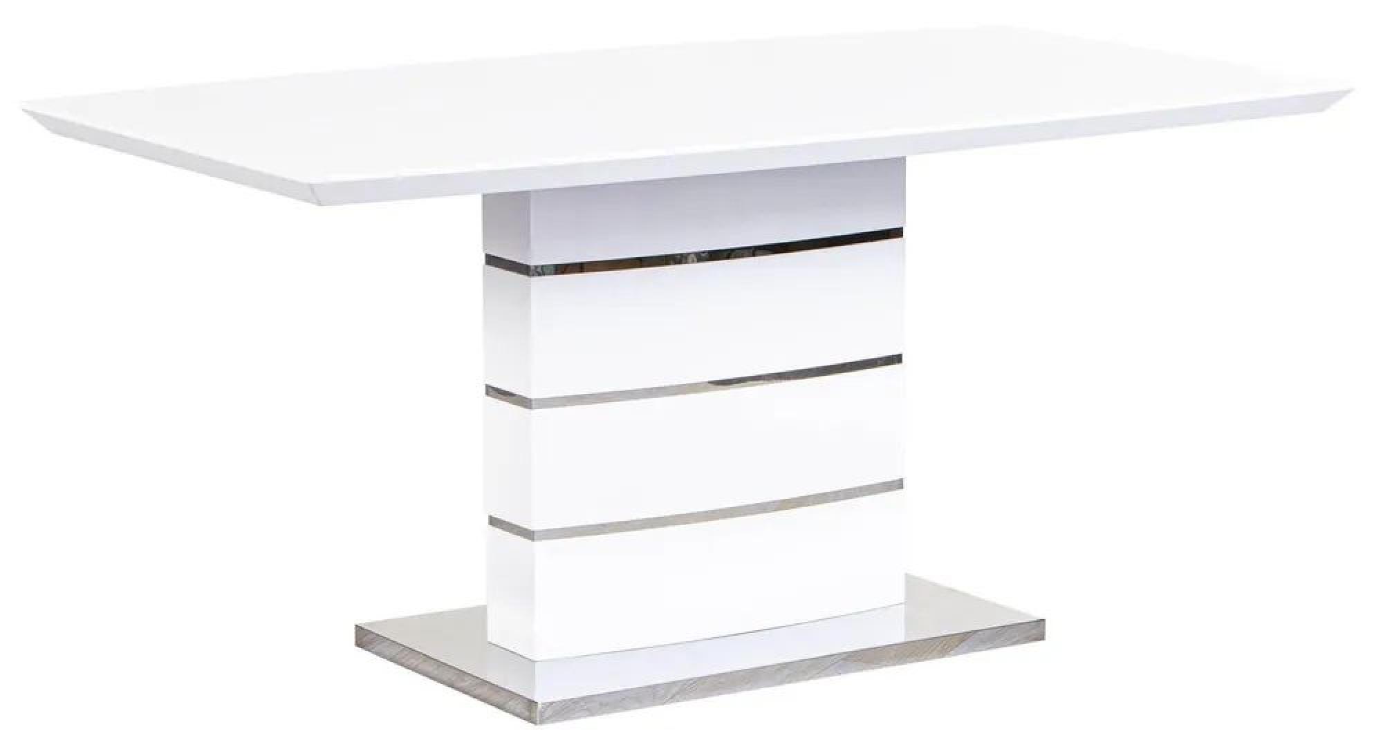 Product photograph of Rimini 6 Seater White Gloss Dining Table from Choice Furniture Superstore.