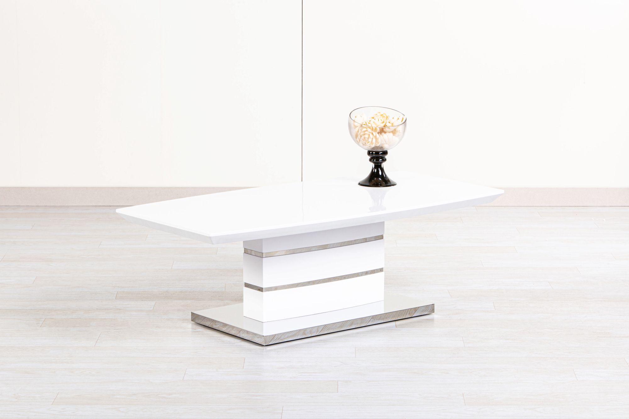 Product photograph of Rimini White Gloss Coffee Table from Choice Furniture Superstore.