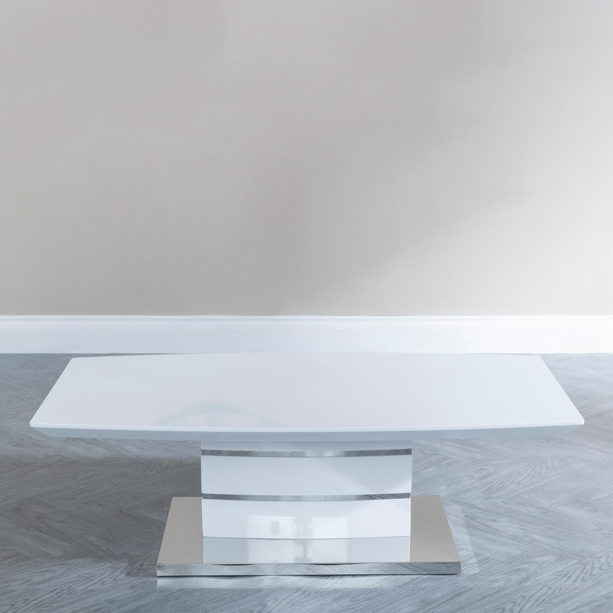 Product photograph of Rimini White Gloss Coffee Table from Choice Furniture Superstore.