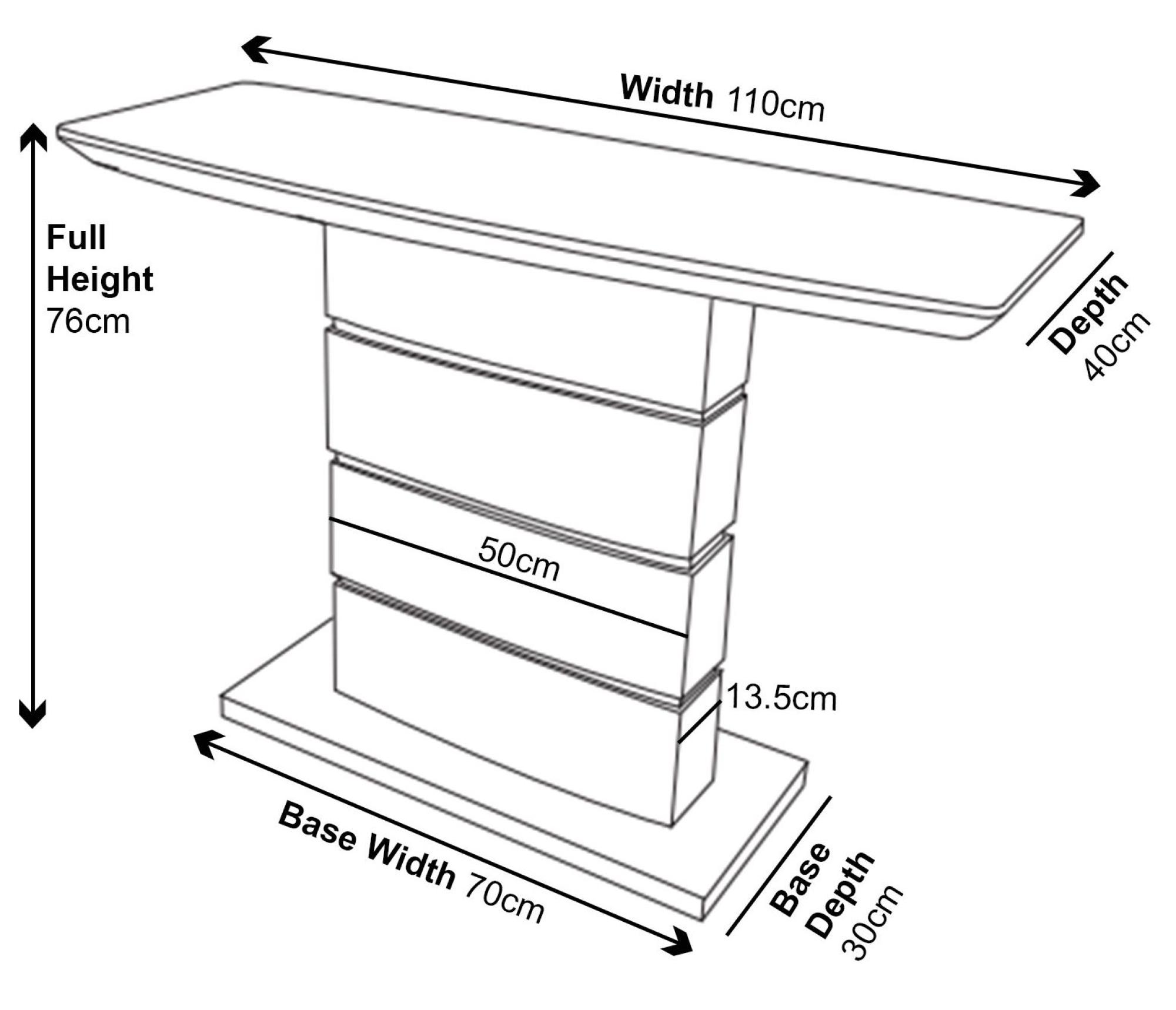 Product photograph of Rimini Grey Gloss Console Table from Choice Furniture Superstore.