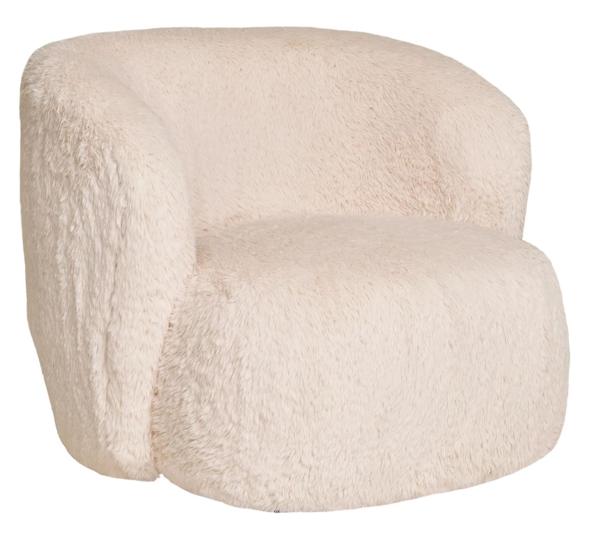 Product photograph of Indigo Off-white Fabric Lounge Chair from Choice Furniture Superstore.