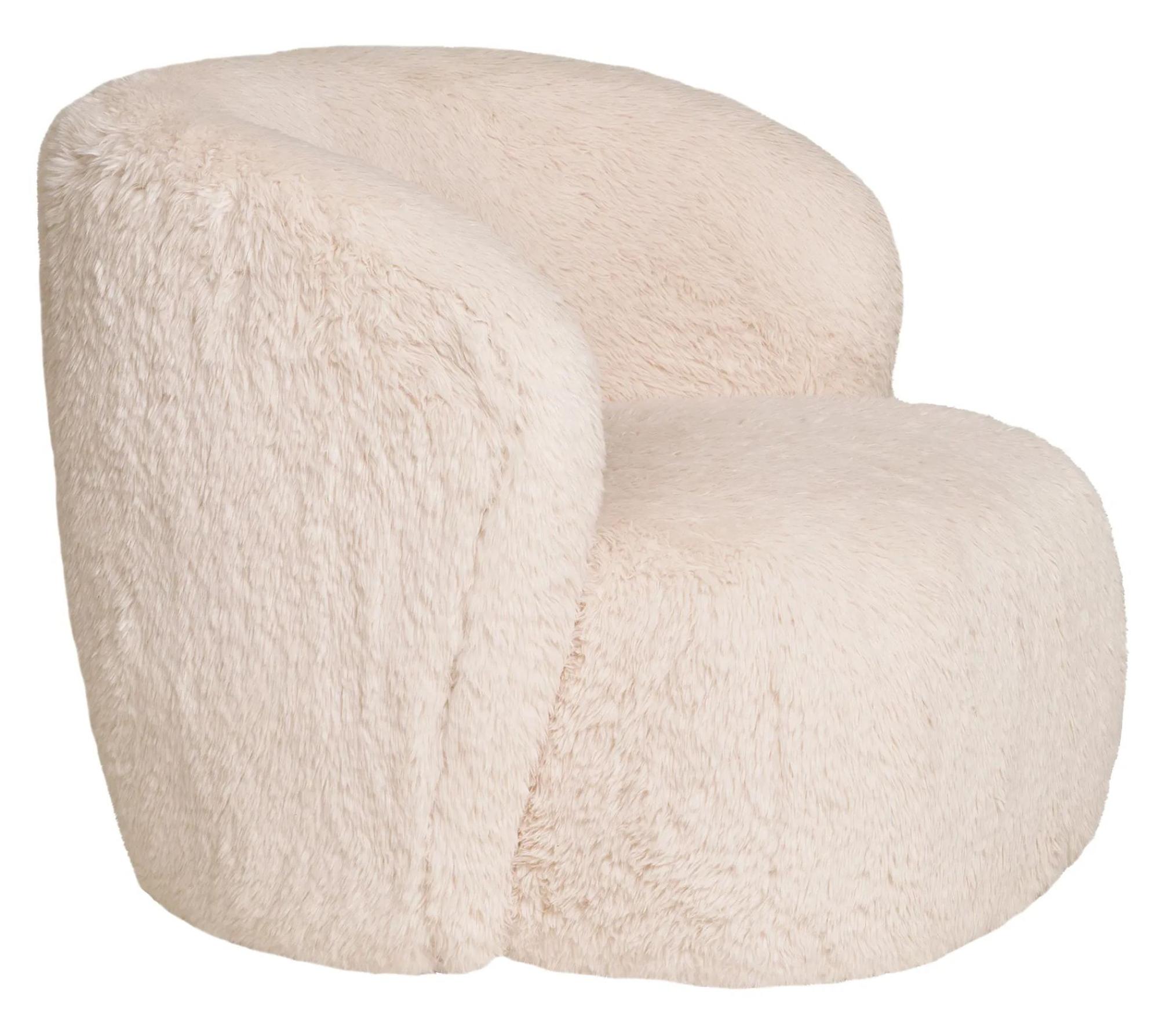 Product photograph of Indigo Off-white Fabric Lounge Chair from Choice Furniture Superstore.