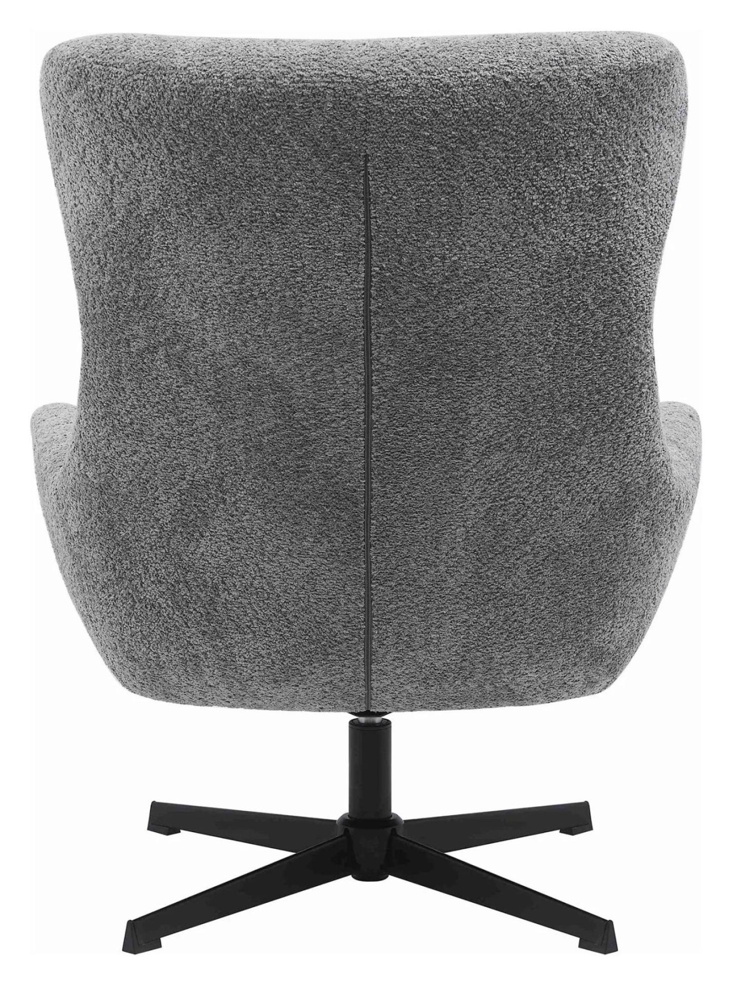 Product photograph of Hadspen Dark Grey Fabric Swivel Lounge Chair from Choice Furniture Superstore.