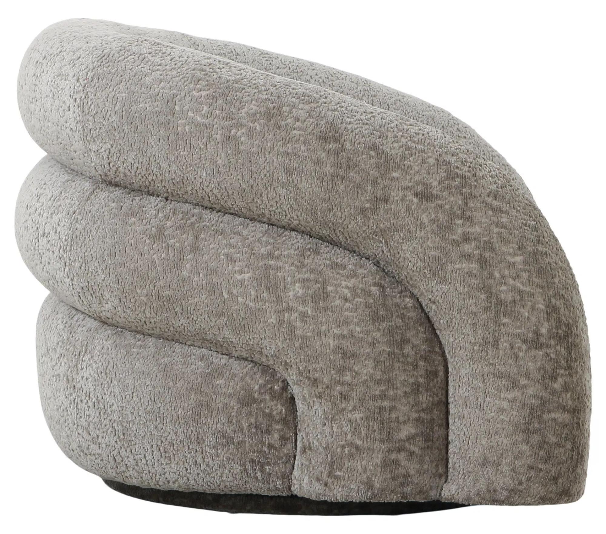 Product photograph of Brocket Dark Grey Fabric Swivel Lounge Chair from Choice Furniture Superstore.