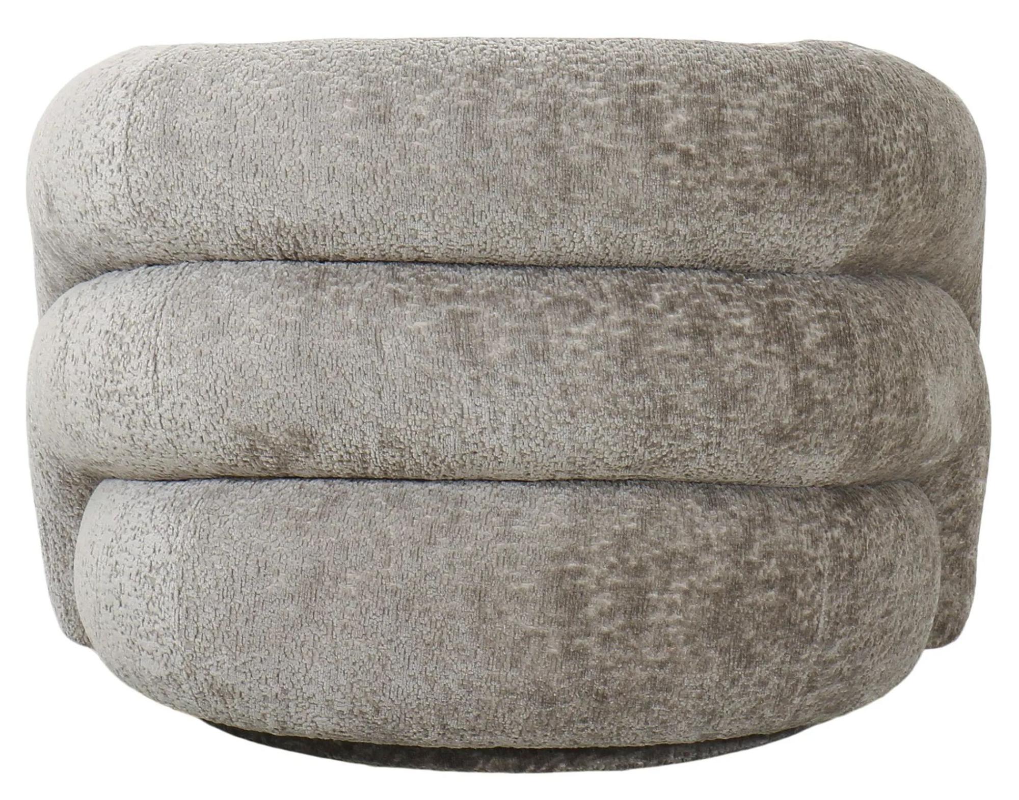 Product photograph of Brocket Dark Grey Fabric Swivel Lounge Chair from Choice Furniture Superstore.