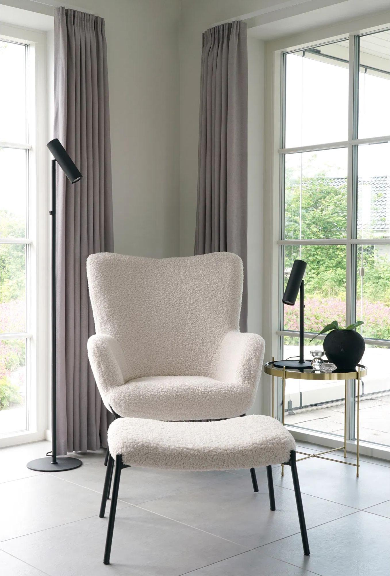 Product photograph of Sumiton White Artificial Lambskin Fabric Armchair from Choice Furniture Superstore.