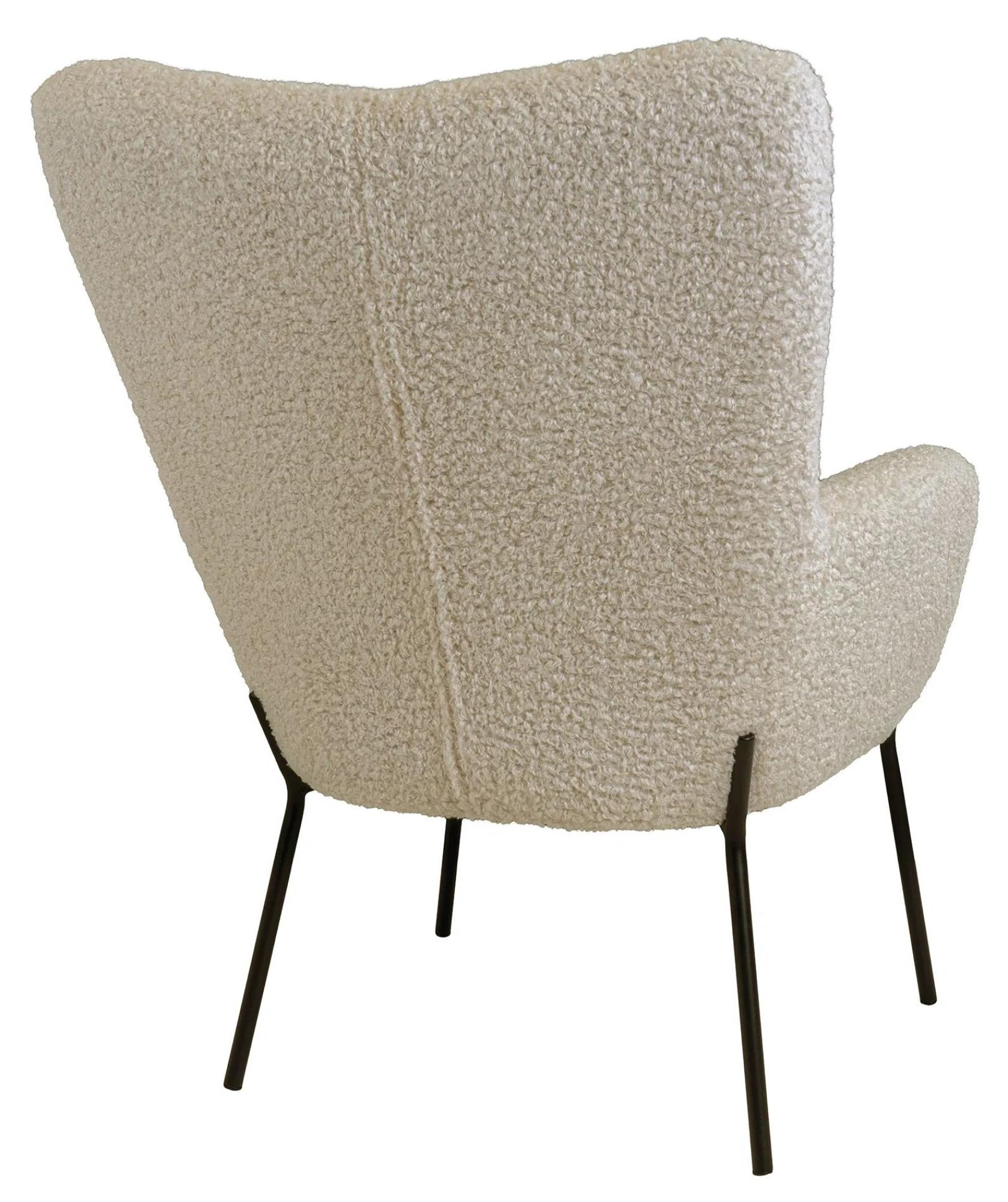 Product photograph of Sumiton Beige Artificial Lambskin Fabric Armchair from Choice Furniture Superstore.