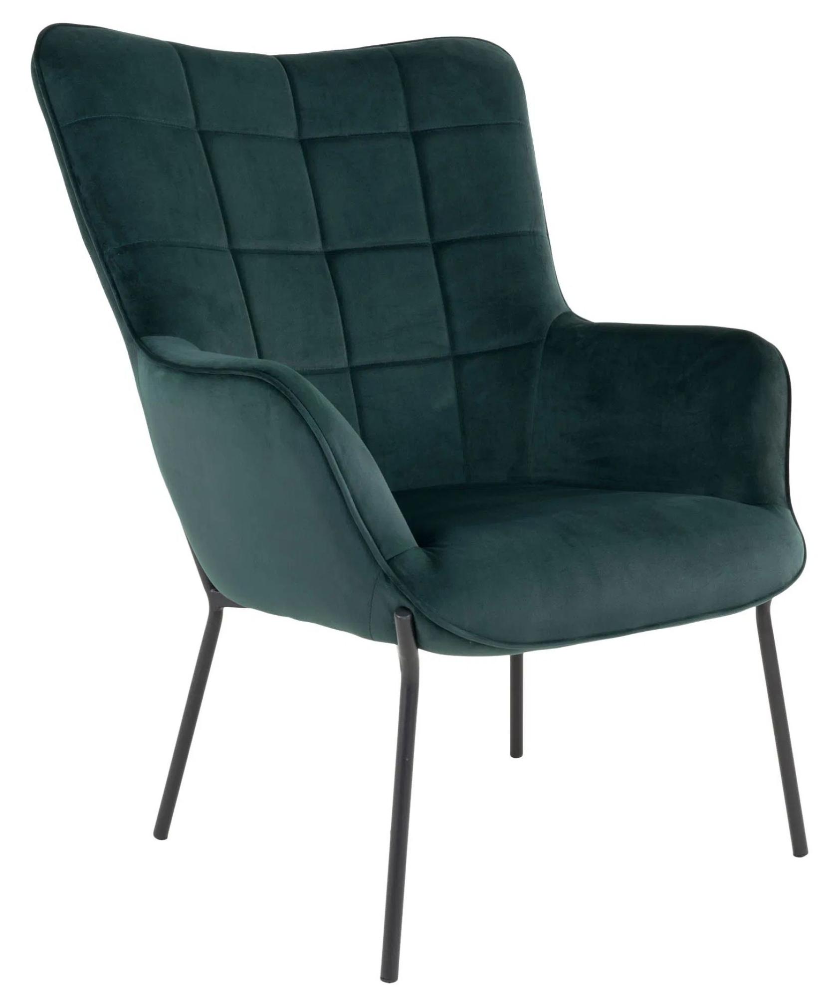 Product photograph of Sumiton Green Velvet Fabric Armchair from Choice Furniture Superstore.