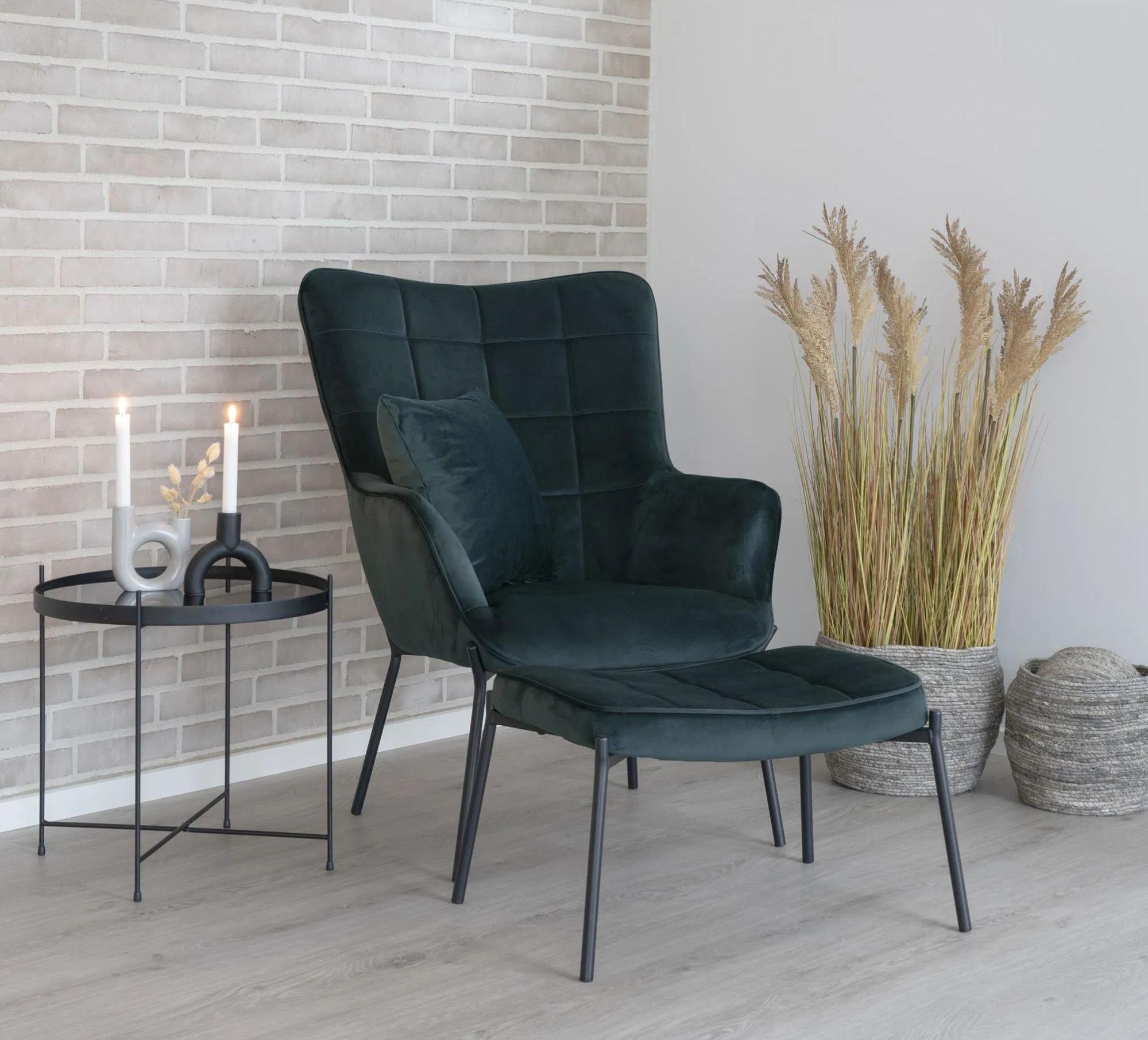 Product photograph of Sumiton Green Velvet Fabric Armchair from Choice Furniture Superstore.