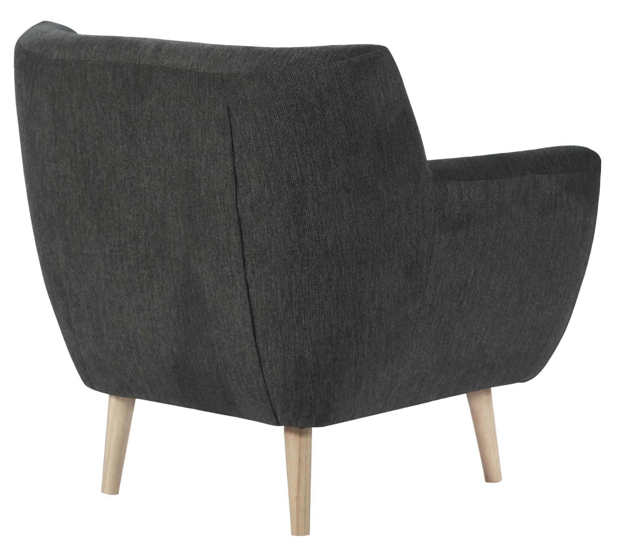 Product photograph of Zavalla Dark Grey Fabric Armchair from Choice Furniture Superstore.