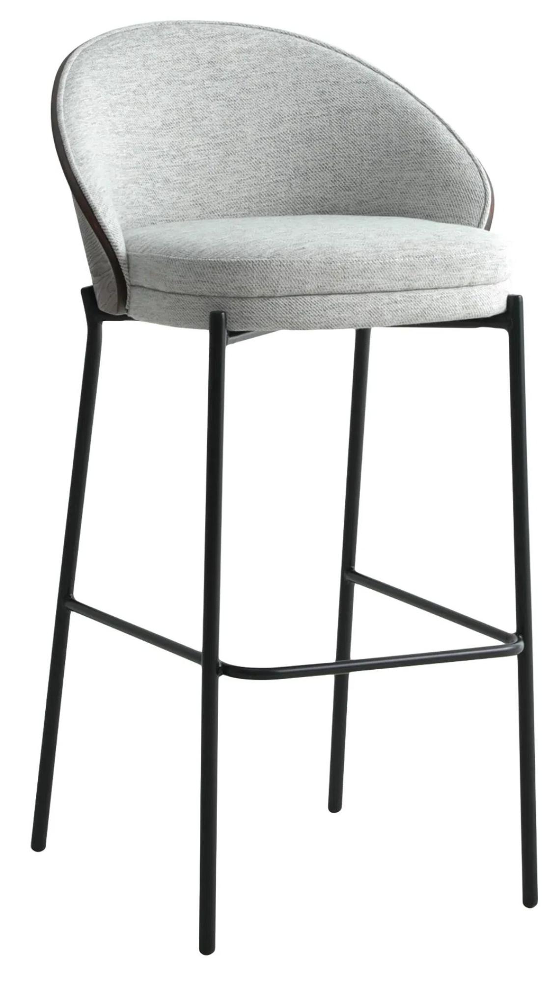 Product photograph of 2 X Convoy Light Grey Fabric Barstool from Choice Furniture Superstore.