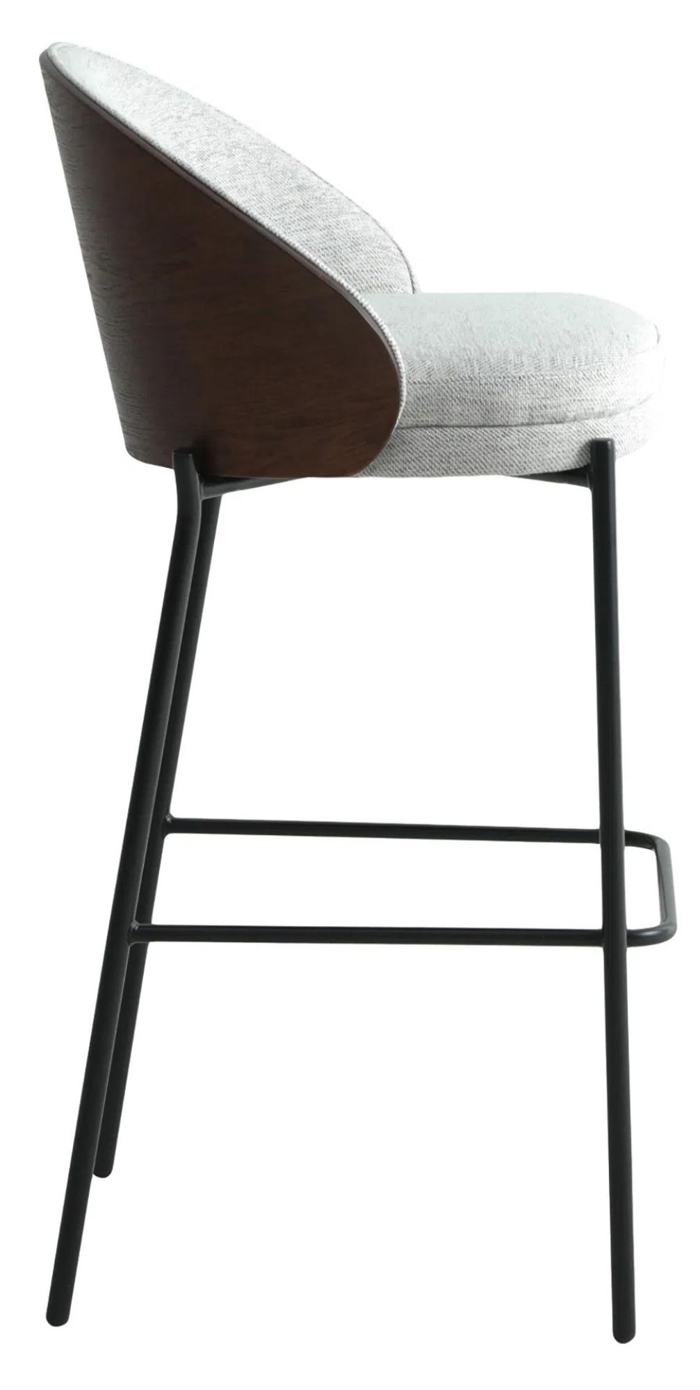 Product photograph of 2 X Convoy Light Grey Fabric Barstool from Choice Furniture Superstore.