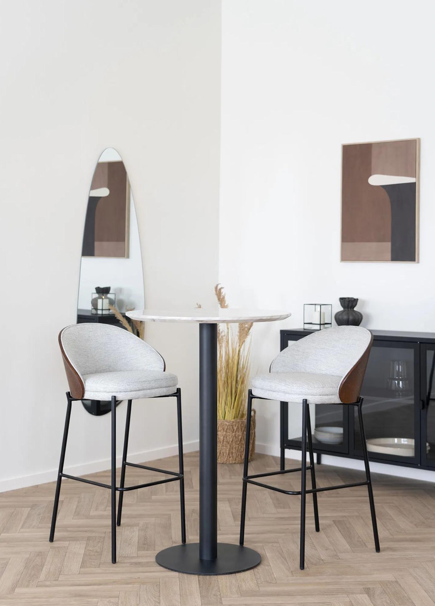 Product photograph of 2 X Convoy Light Grey Fabric Barstool from Choice Furniture Superstore.
