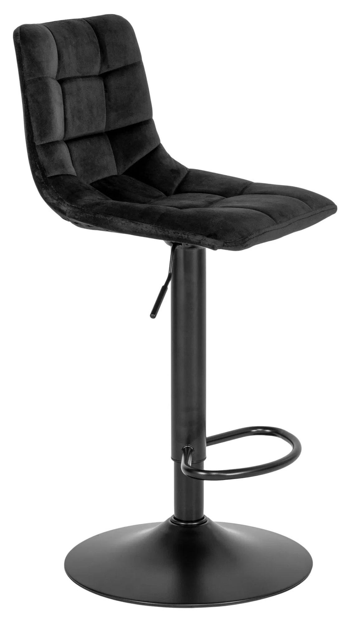 Product photograph of 2 X Timmonsville Black Velvet Fabric Barstool from Choice Furniture Superstore.