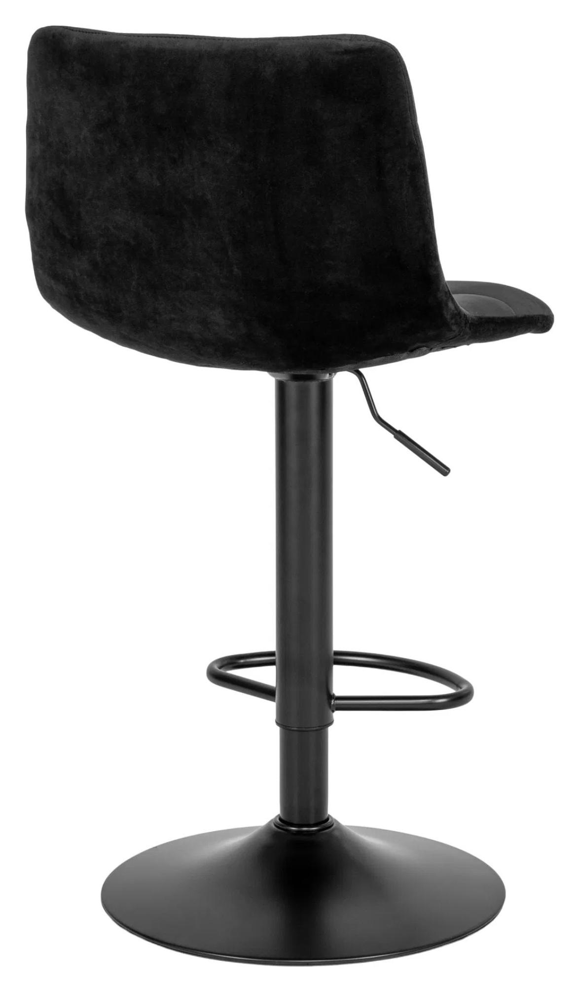 Product photograph of 2 X Timmonsville Black Velvet Fabric Barstool from Choice Furniture Superstore.