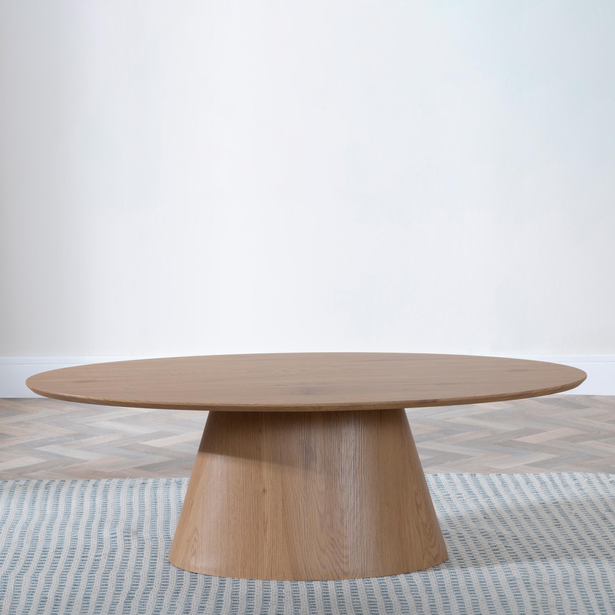 Product photograph of Palma Oak Oval Coffee Table from Choice Furniture Superstore.