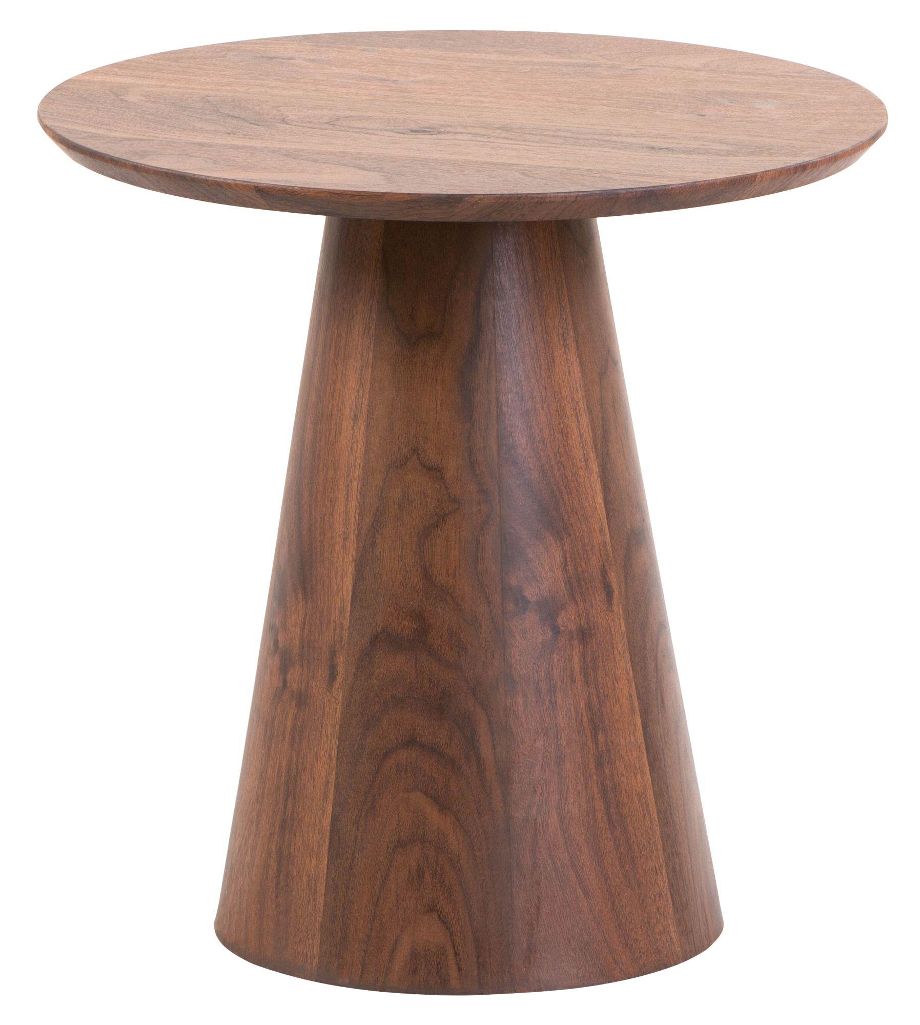 Product photograph of Palma Walnut Round End Table from Choice Furniture Superstore.