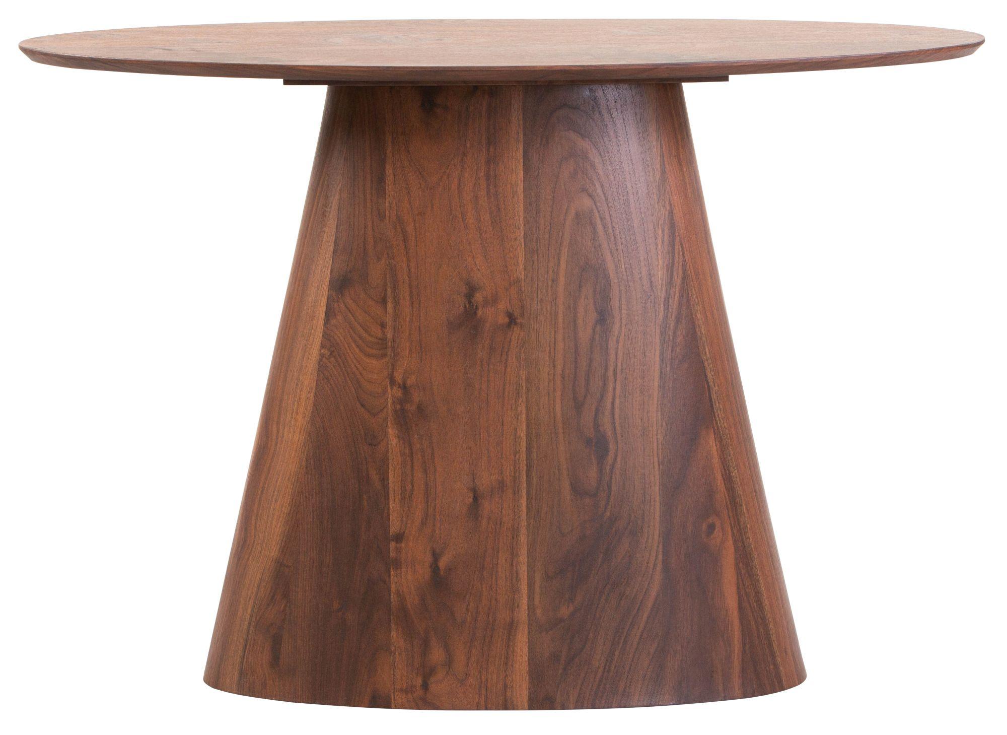 Product photograph of Palma Walnut Oval Console Table from Choice Furniture Superstore.