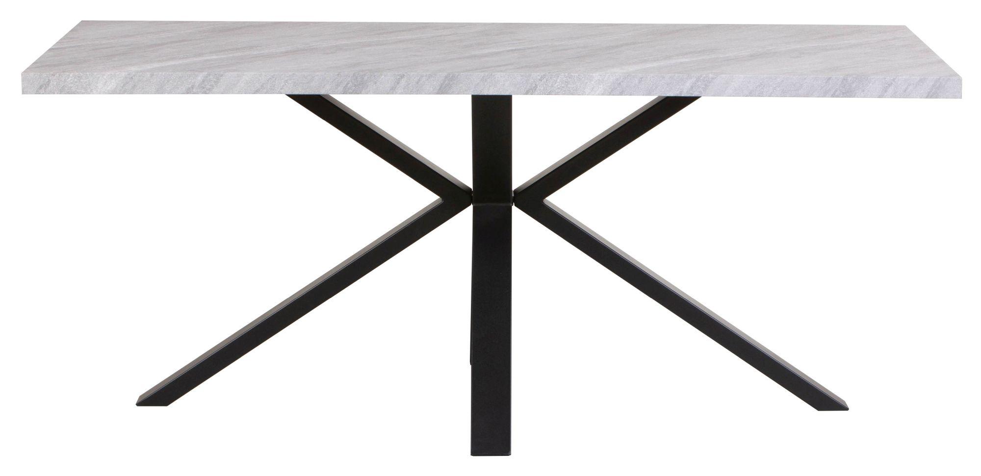 Product photograph of Bronx Grey Concrete Effect 6 Seater Dining Table With Black Spider Legs from Choice Furniture Superstore.