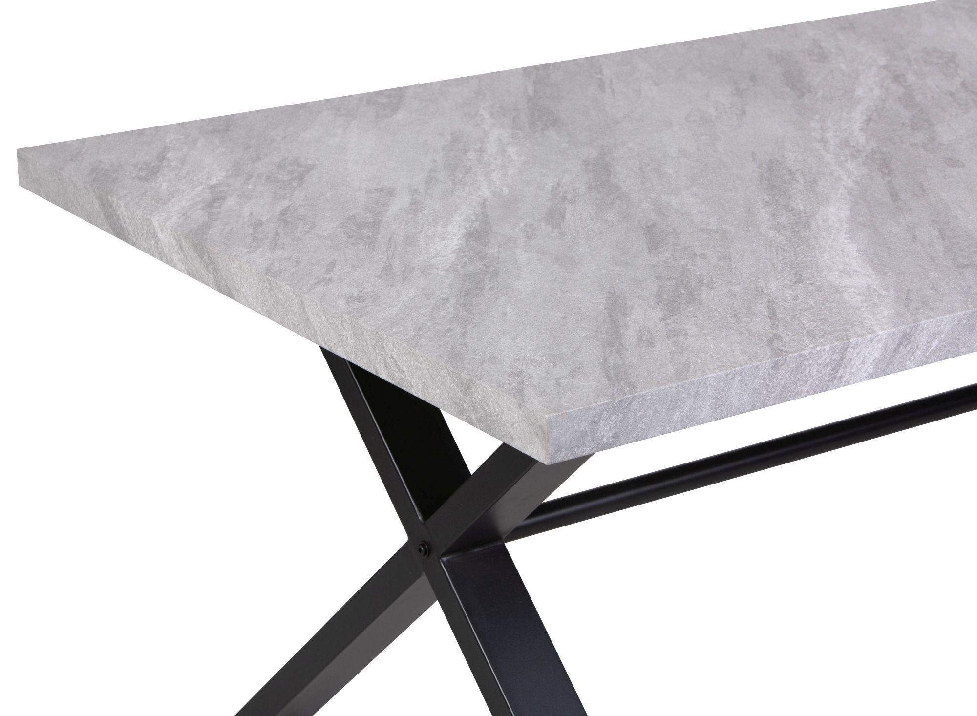 Product photograph of Bronx Grey Concrete Effect 8 Seater Dining Table With Black Cross Legs from Choice Furniture Superstore.