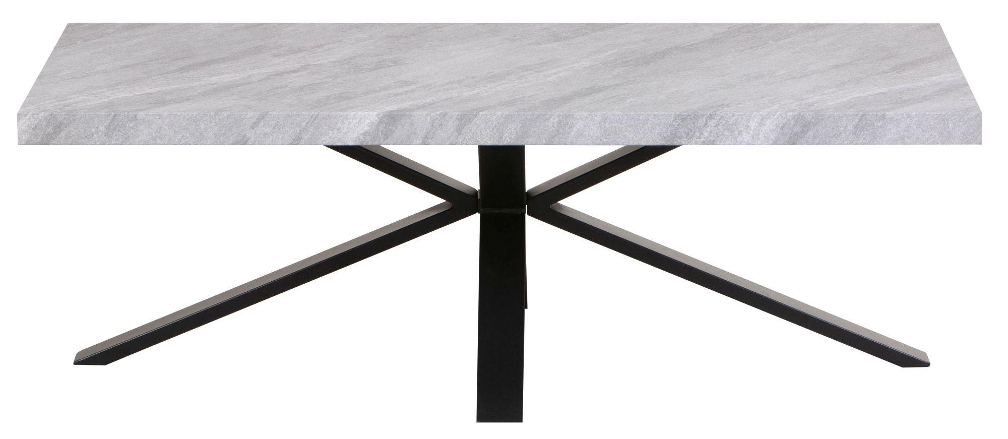 Product photograph of Bronx Grey Concrete Effect Coffee Table With Black Spider Legs from Choice Furniture Superstore.