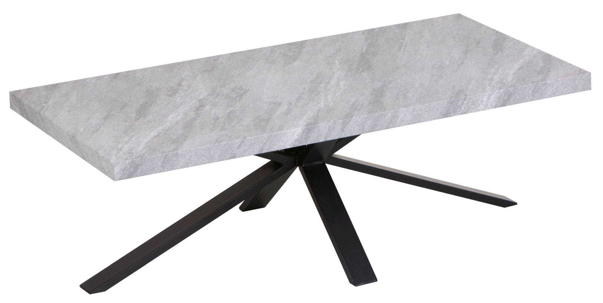 Product photograph of Bronx Grey Concrete Effect Coffee Table With Black Spider Legs from Choice Furniture Superstore.