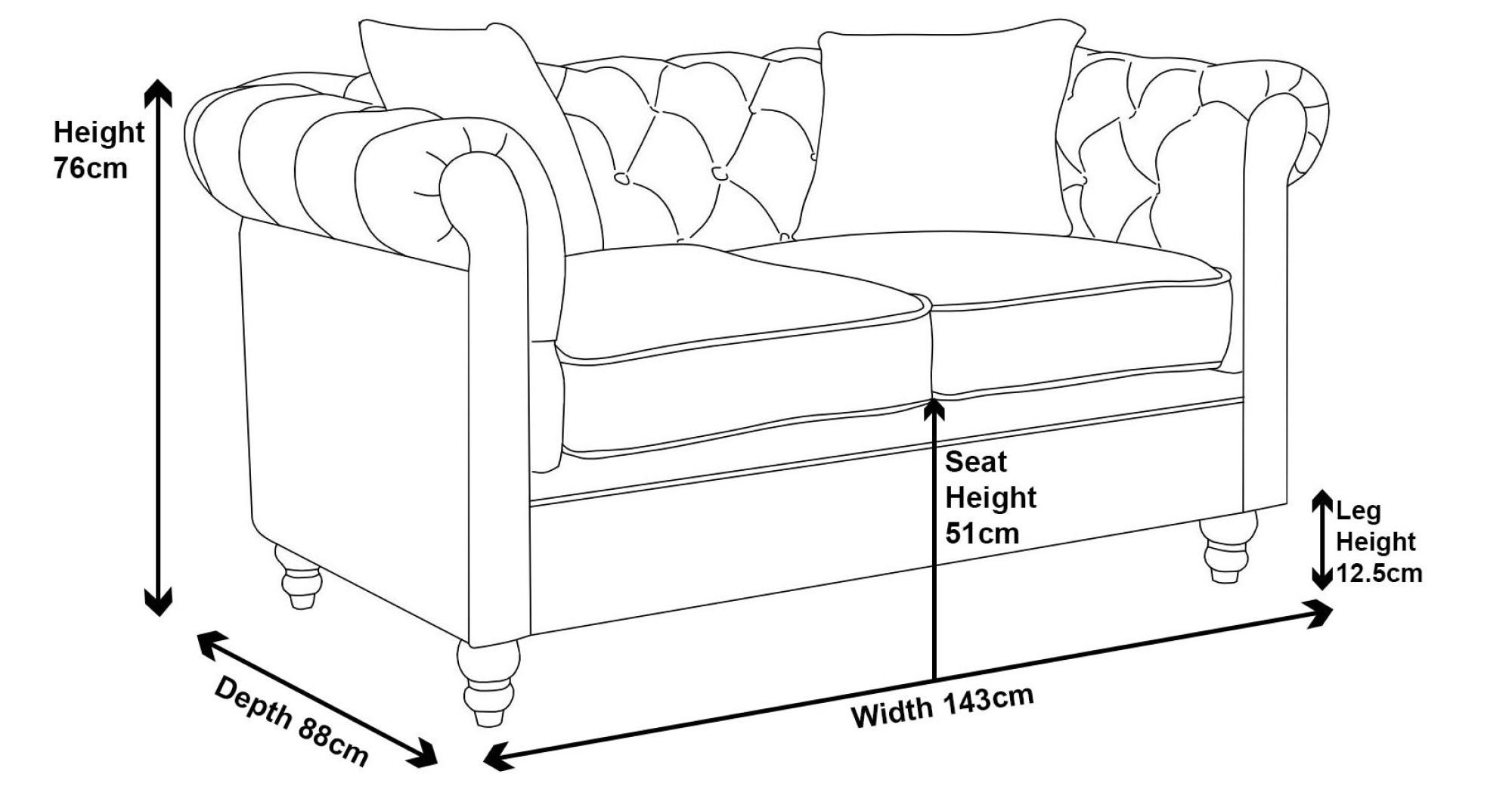 Product photograph of Chesterfield Beige Fabric 2 Seater Sofa from Choice Furniture Superstore.