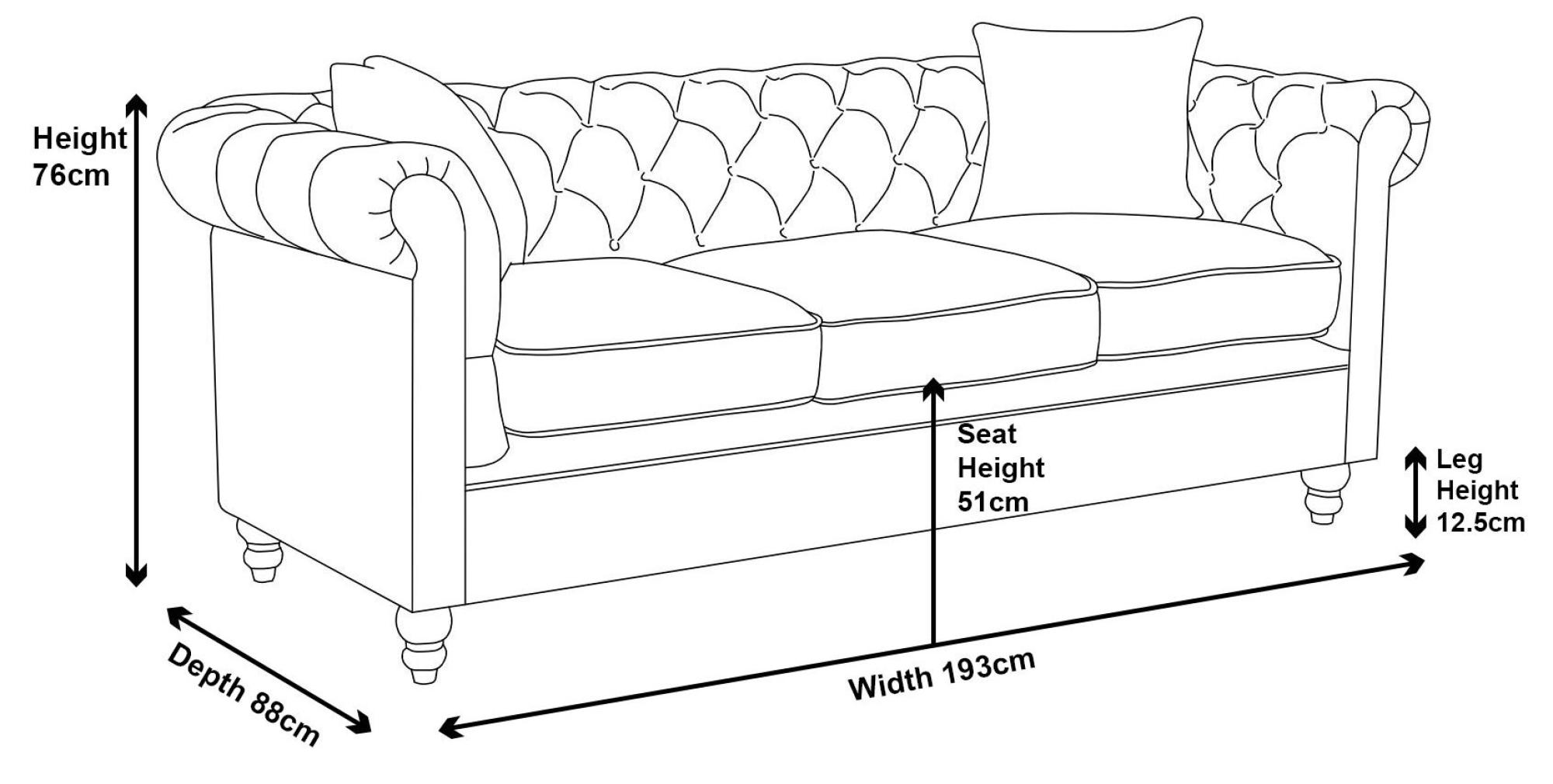 Product photograph of Chesterfield Beige Fabric 3 Seater Sofa from Choice Furniture Superstore.