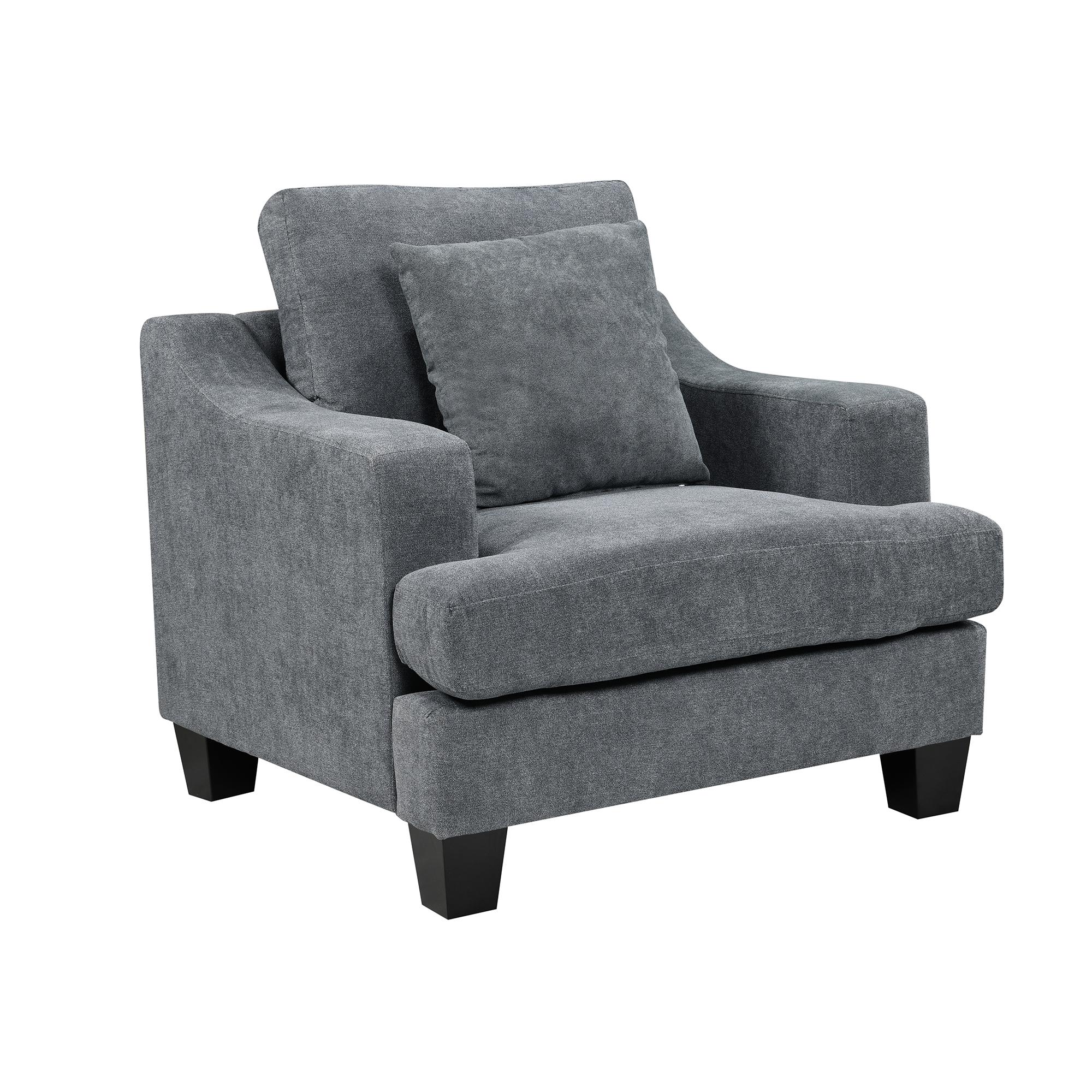 Product photograph of Clearance - Freya Grey Fabric Armchair from Choice Furniture Superstore.