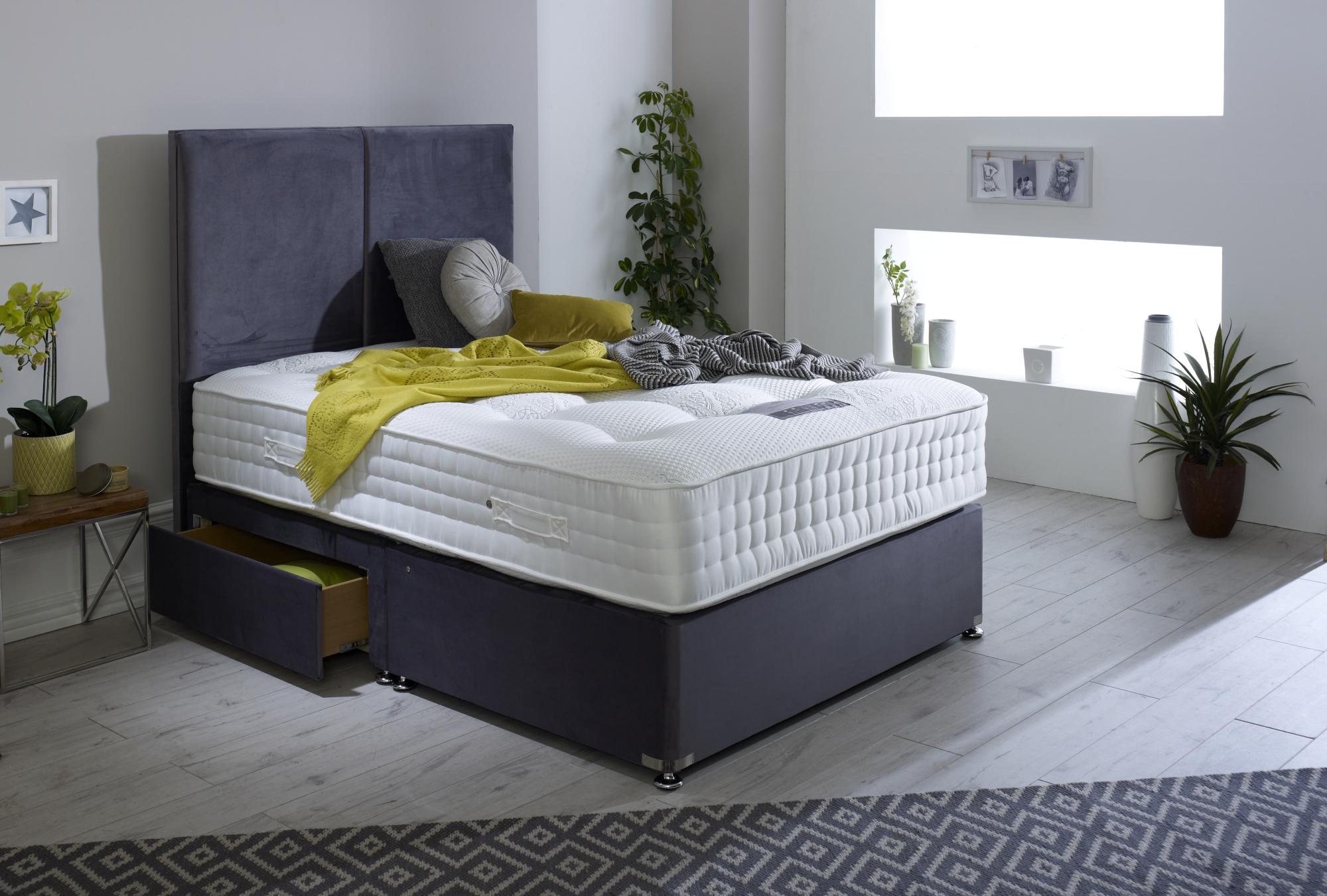 Product photograph of Dura Beds Premier Pocket 2000 Platform Top Divan Bed from Choice Furniture Superstore.