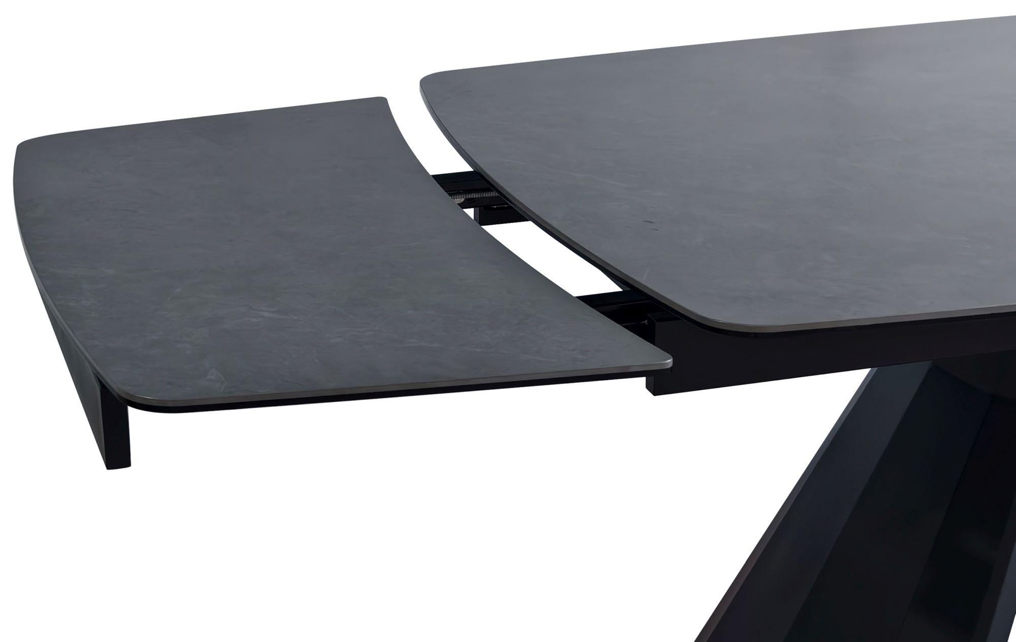 Product photograph of Kinston Black Ceramic Extending Dining Table - 160cm-240cm from Choice Furniture Superstore.