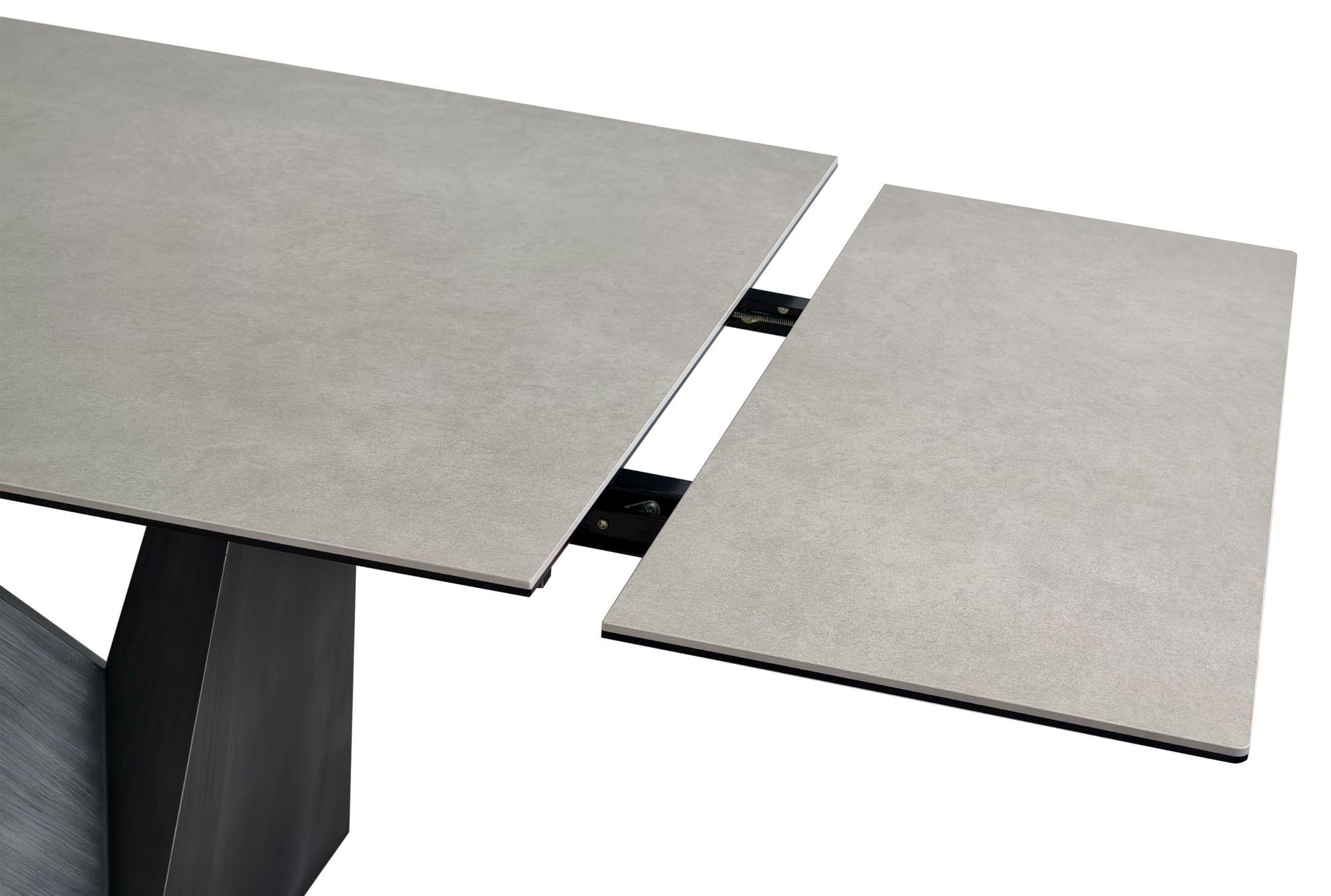 Product photograph of Garvin Dark Grey Ceramic Extending Dining Table - 160cm-200cm from Choice Furniture Superstore.