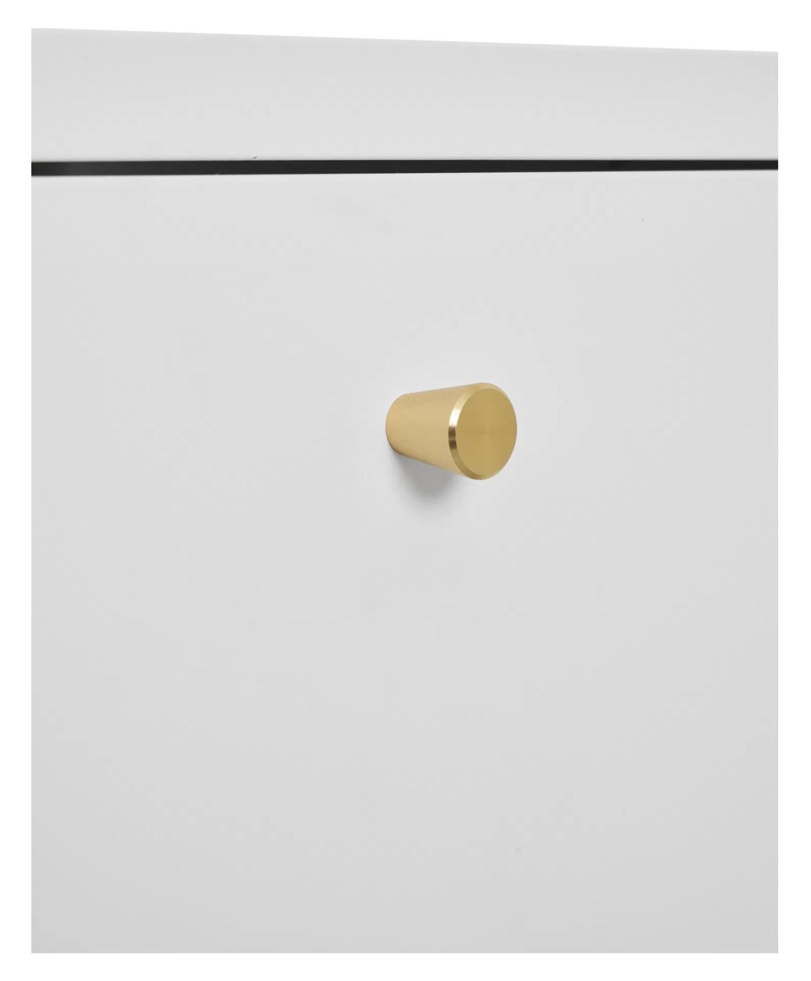 Product photograph of Yukon White Metal 2 Drawer Bedside Cabinet from Choice Furniture Superstore.