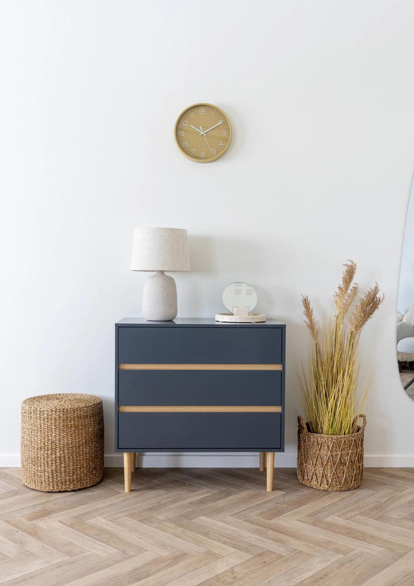 Product photograph of Newnan Dark Grey 3 Drawer Chest from Choice Furniture Superstore.